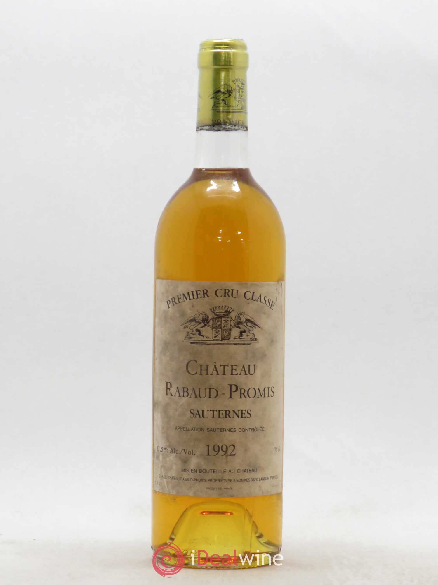Château Rabaud Promis 1er Grand Cru Classé 1992 - Posten von 1 Flasche - 0