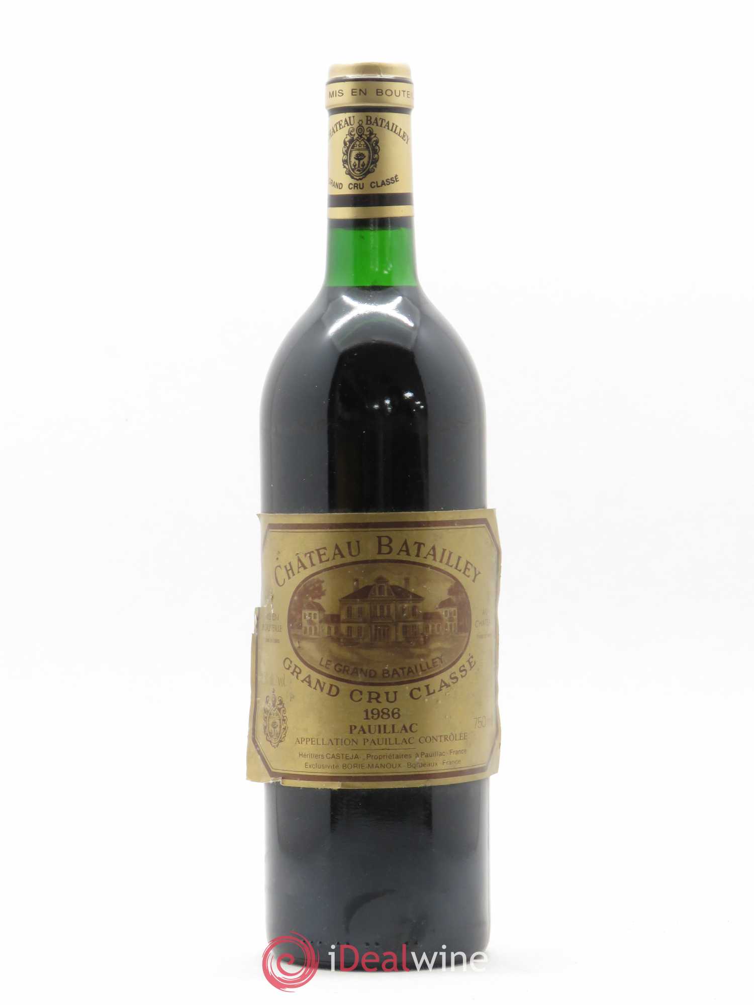 Château Batailley 5ème Grand Cru Classé 1986 - Lot de 1 bouteille - 0