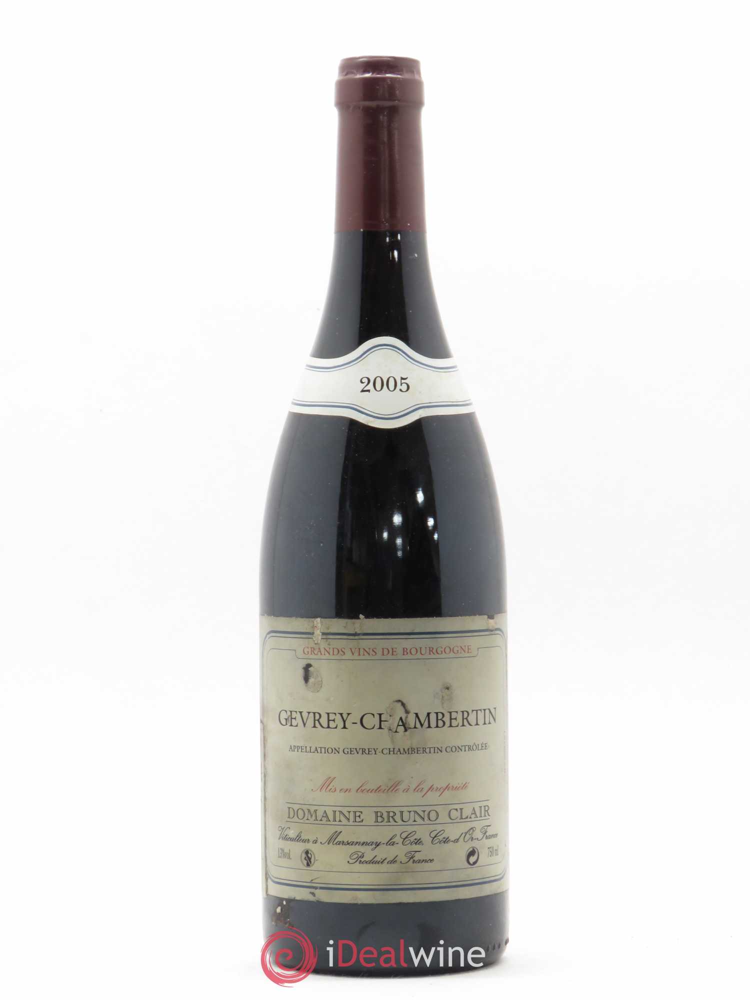 Gevrey-Chambertin Bruno Clair (Domaine) 2005 - Lot de 1 bouteille - 0