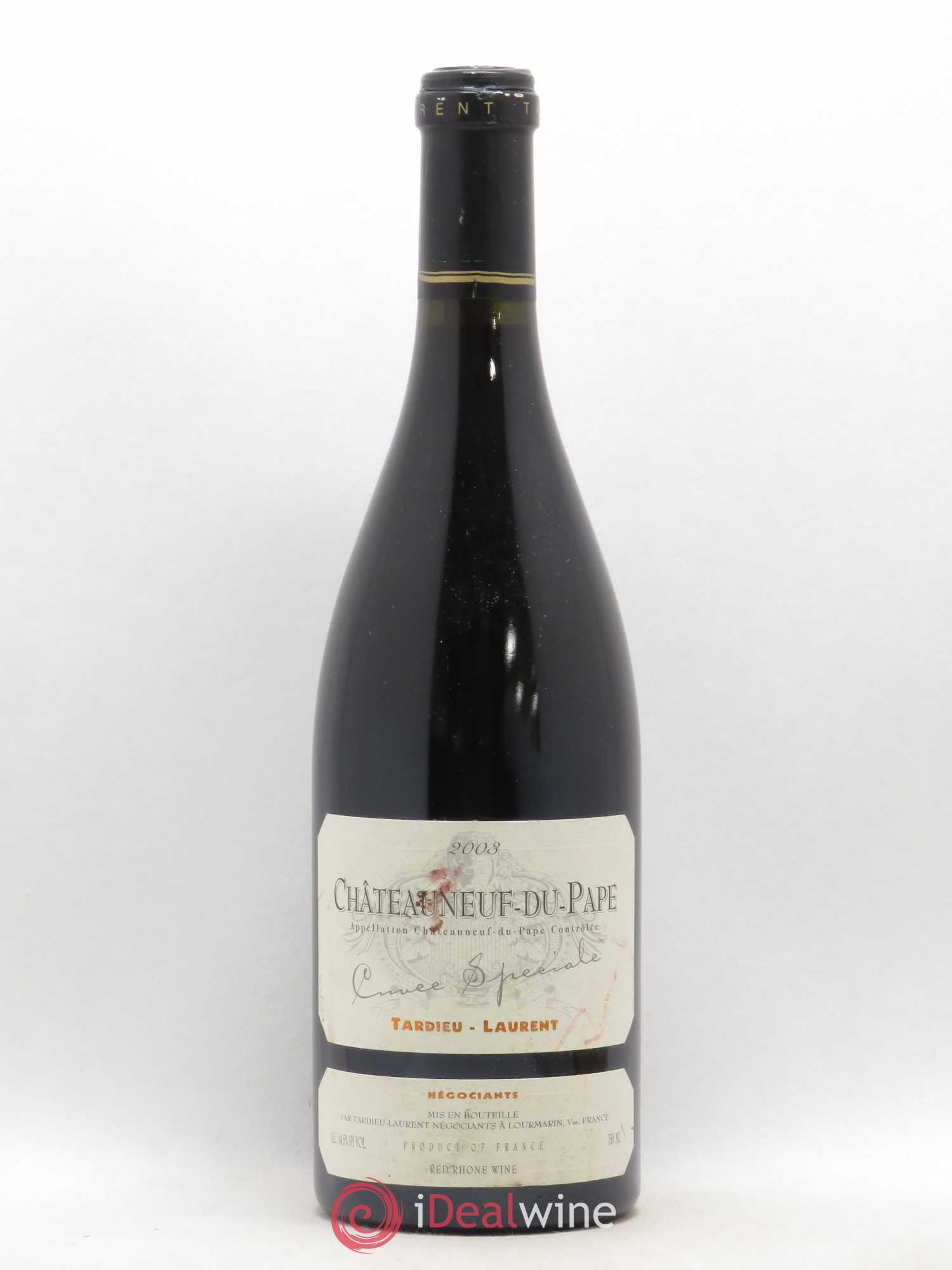 Châteauneuf-du-Pape Tardieu-Laurent Cuvée spéciale Famille Tardieu 2003 - Lot de 1 bouteille - 0