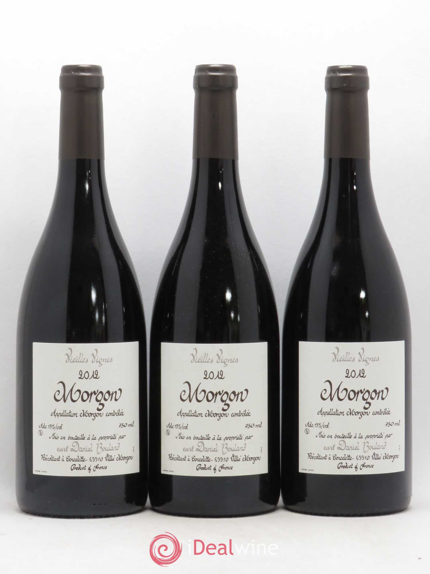 Morgon Vieilles Vignes Daniel Bouland (Domaine) 2012 - Lot de 3 bouteilles - 0