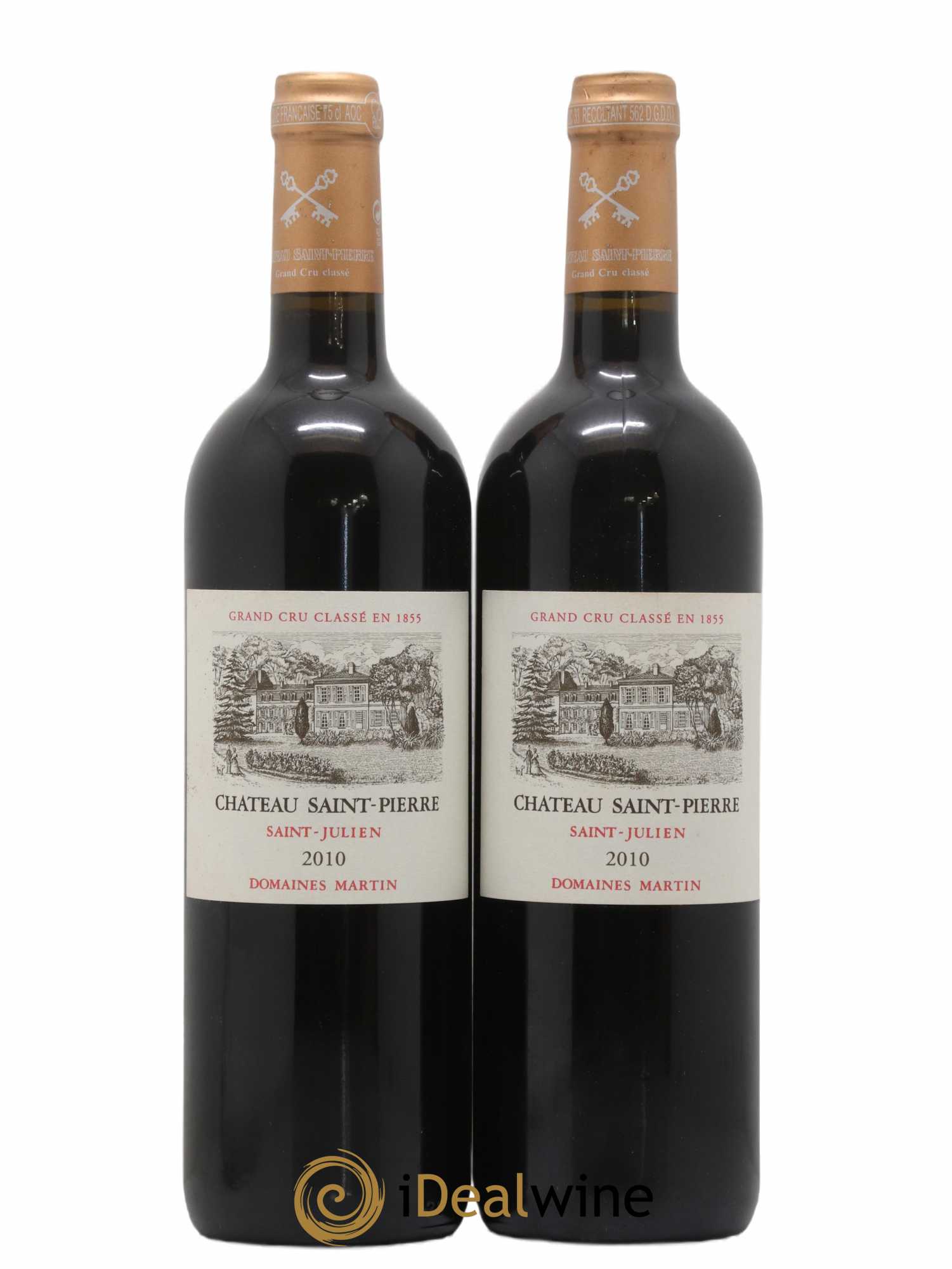 Château Saint-Pierre 4ème Grand Cru Classé 2010 - Lot de 2 bouteilles - 0