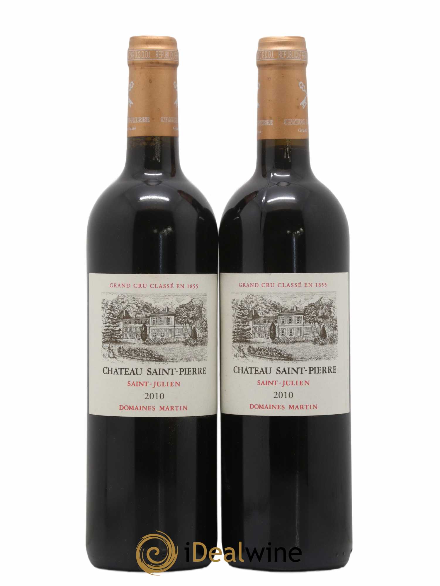Château Saint-Pierre 4ème Grand Cru Classé 2010 - Lot de 2 bouteilles - 0