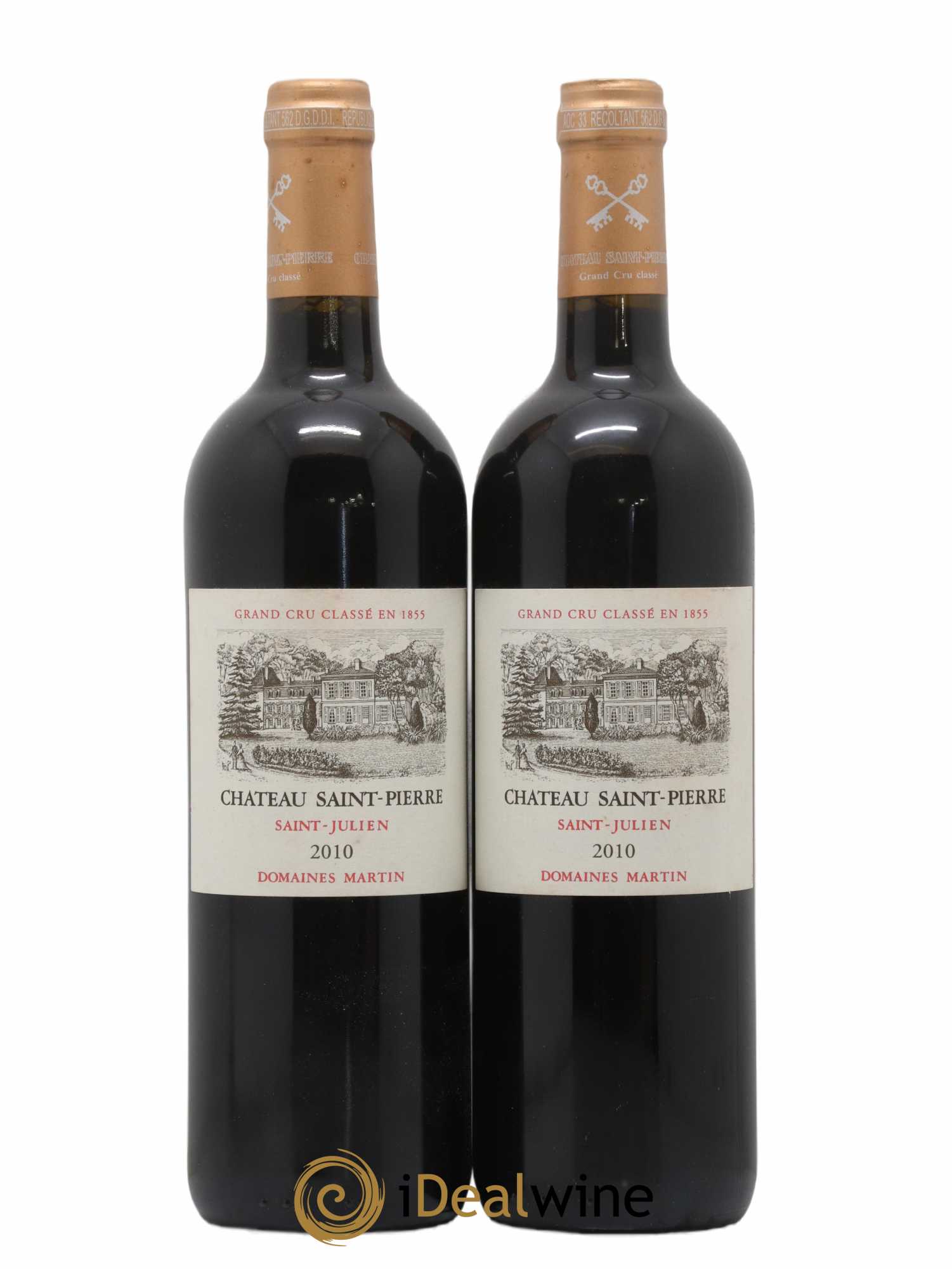Château Saint-Pierre 4ème Grand Cru Classé 2010 - Lot de 2 bouteilles - 0