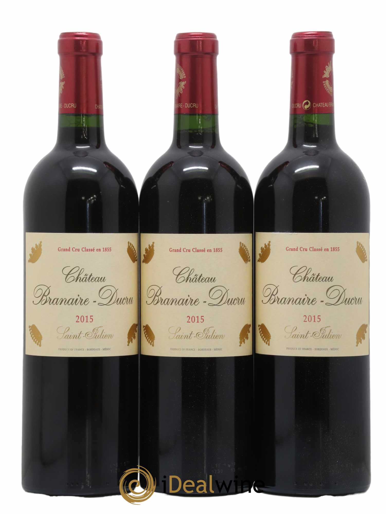Château Branaire Ducru 4ème Grand Cru Classé 2015 - Lot de 3 bouteilles - 0