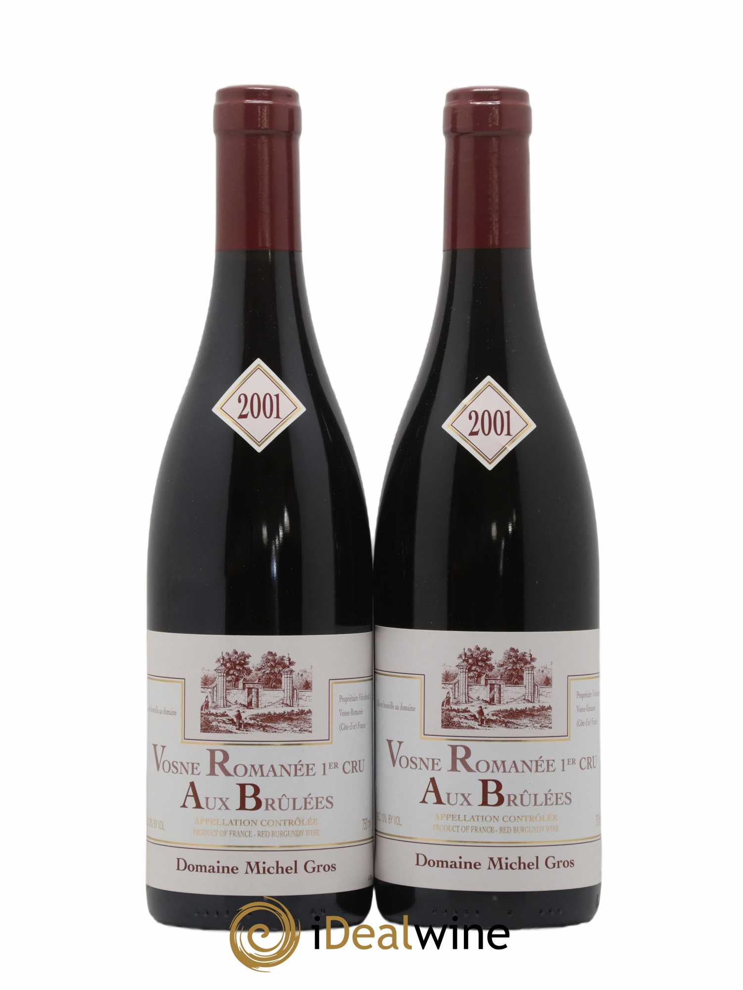 Vosne-Romanée 1er Cru Aux Brûlées Michel Gros 2001 - Lot de 2 bouteilles - 0