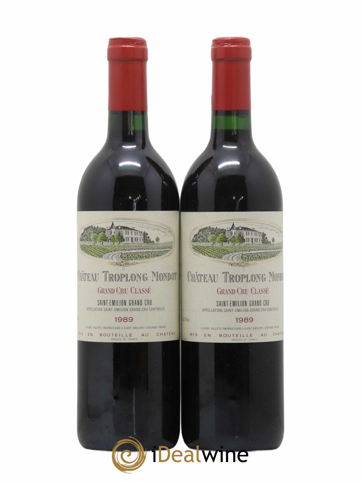Château Troplong Mondot 1er Grand Cru Classé B 1989 - Lot de 2 bouteilles - 0