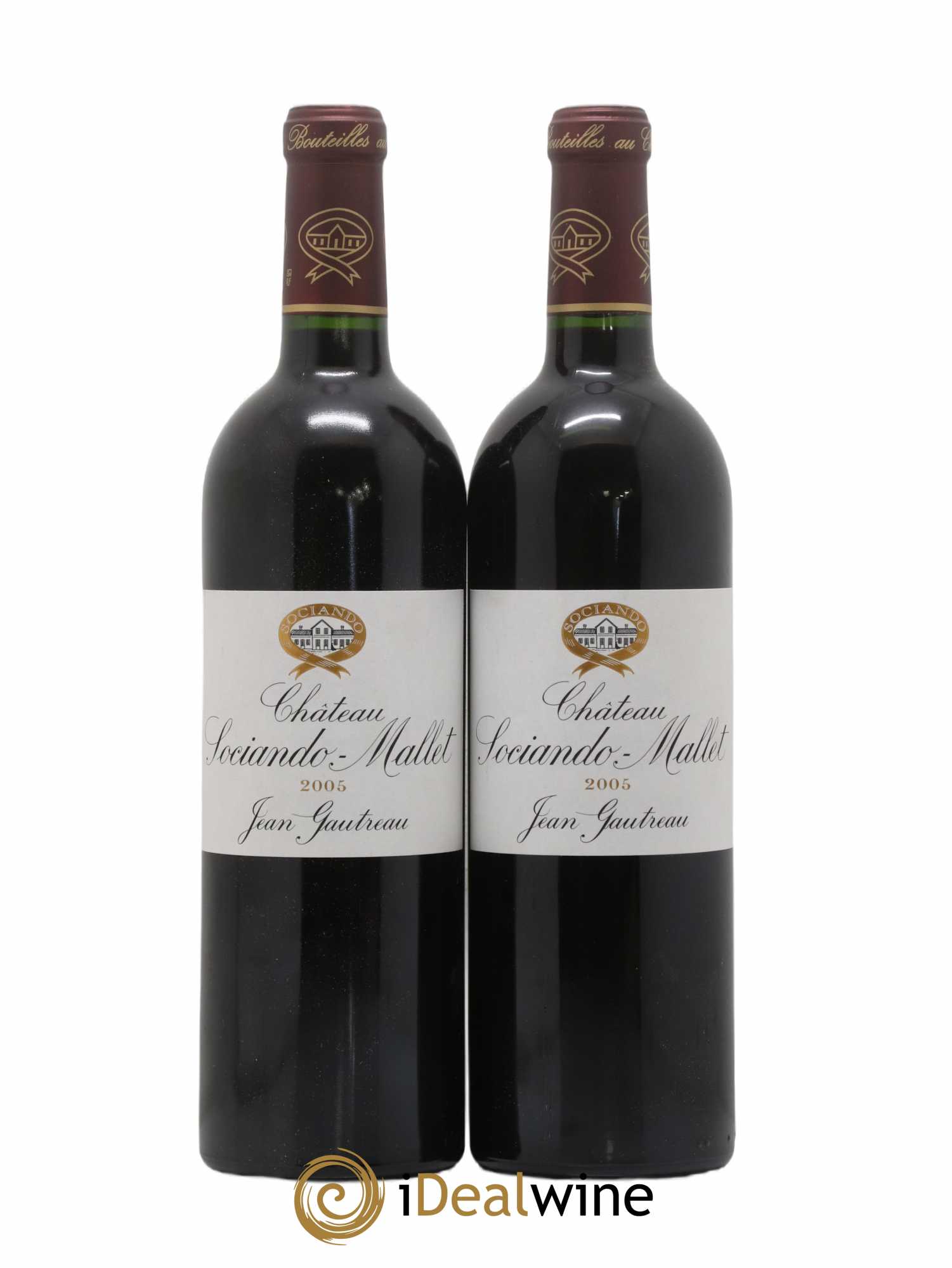 Château Sociando Mallet 2005 - Lot de 2 bouteilles - 0