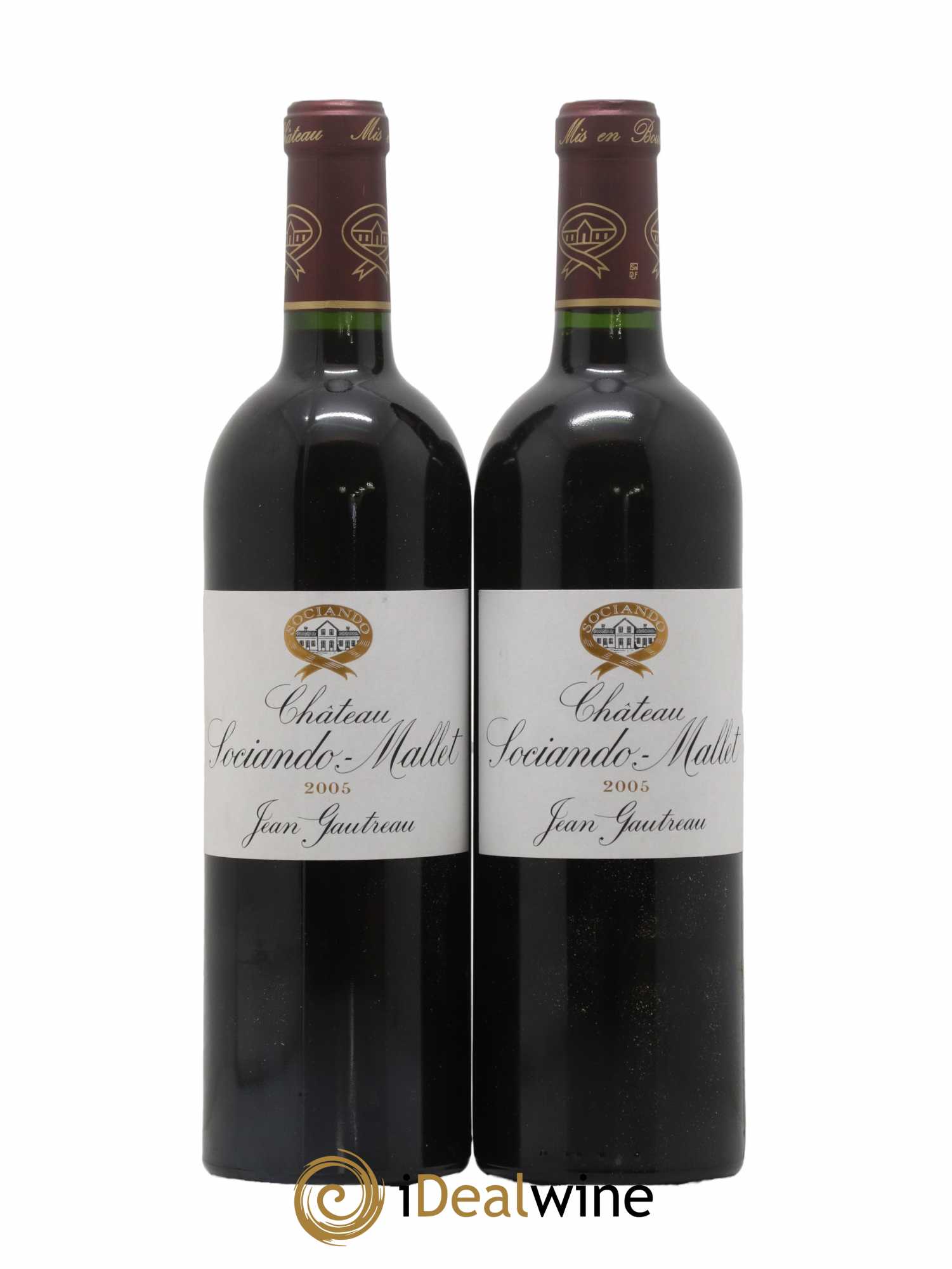 Château Sociando Mallet 2005 - Lot de 2 bouteilles - 0