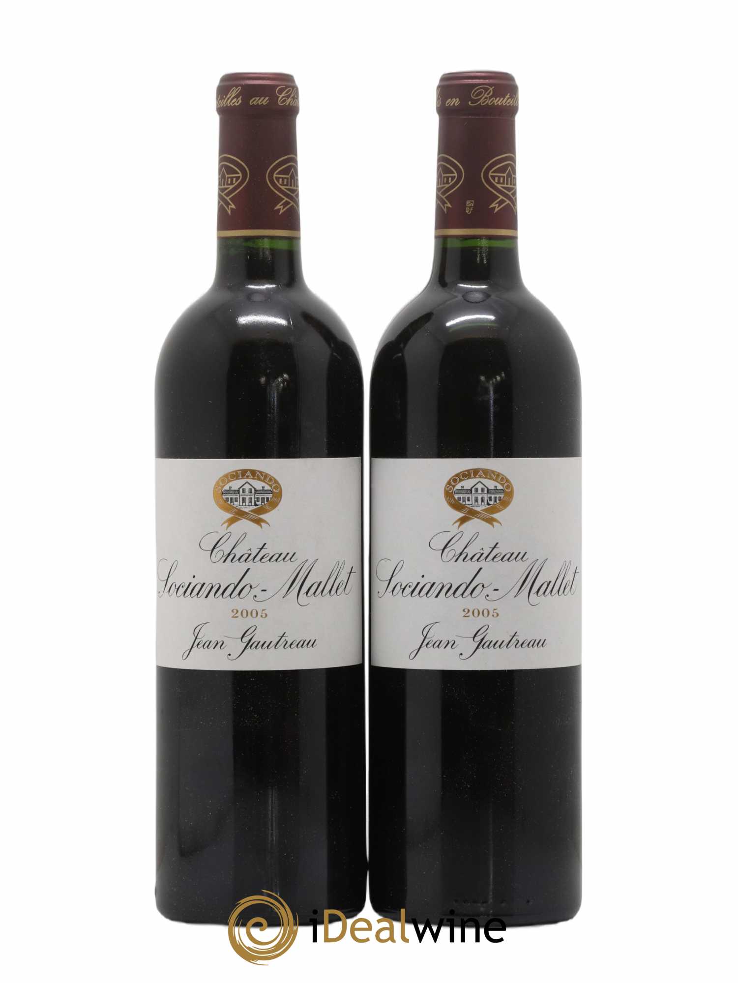 Château Sociando Mallet 2005 - Lot de 2 bouteilles - 0