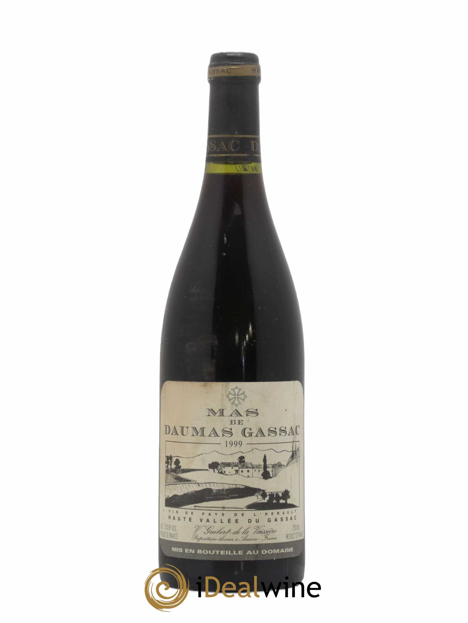 Saint-Guilhem-le-Désert - Cité d'Aniane Mas Daumas Gassac Famille Guibert de La Vaissière 1999 - Lot de 1 bouteille - 0