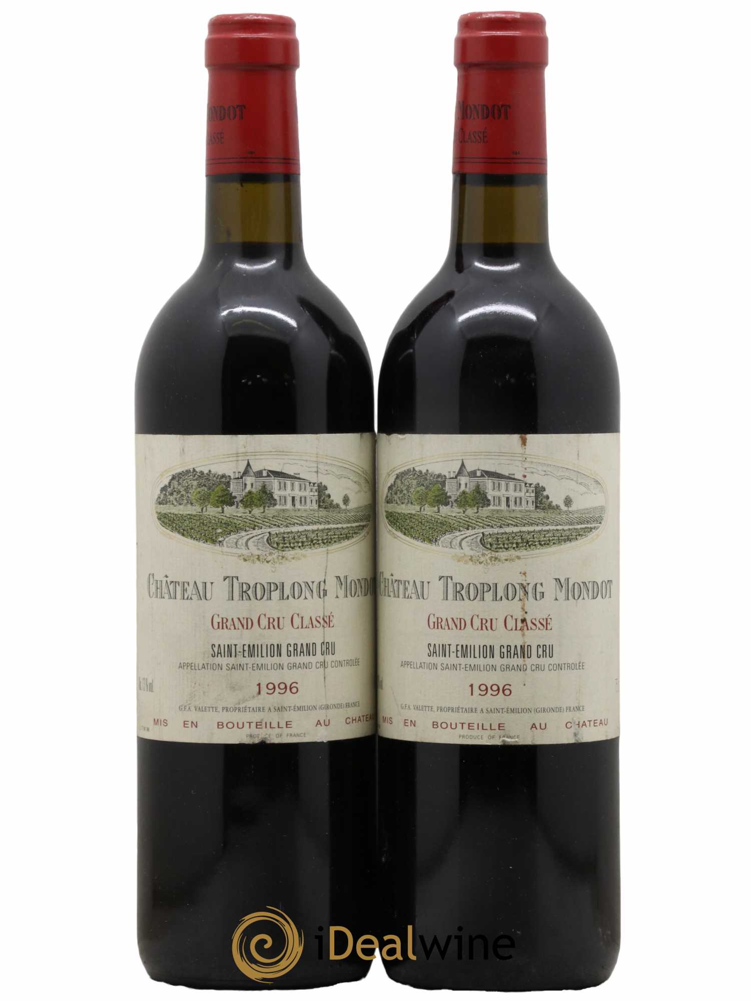 Château Troplong Mondot 1er Grand Cru Classé B 1996 - Lot de 2 bouteilles - 0