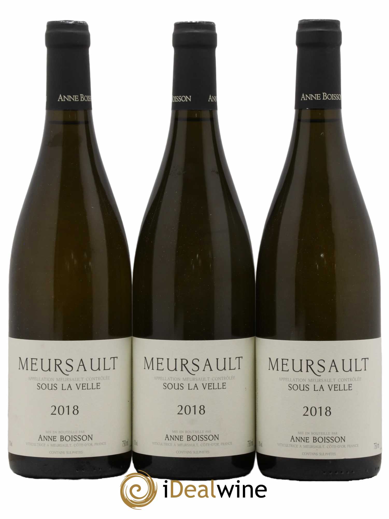 Meursault Sous la Velle Anne Boisson 2018 - Lot de 3 bouteilles - 0