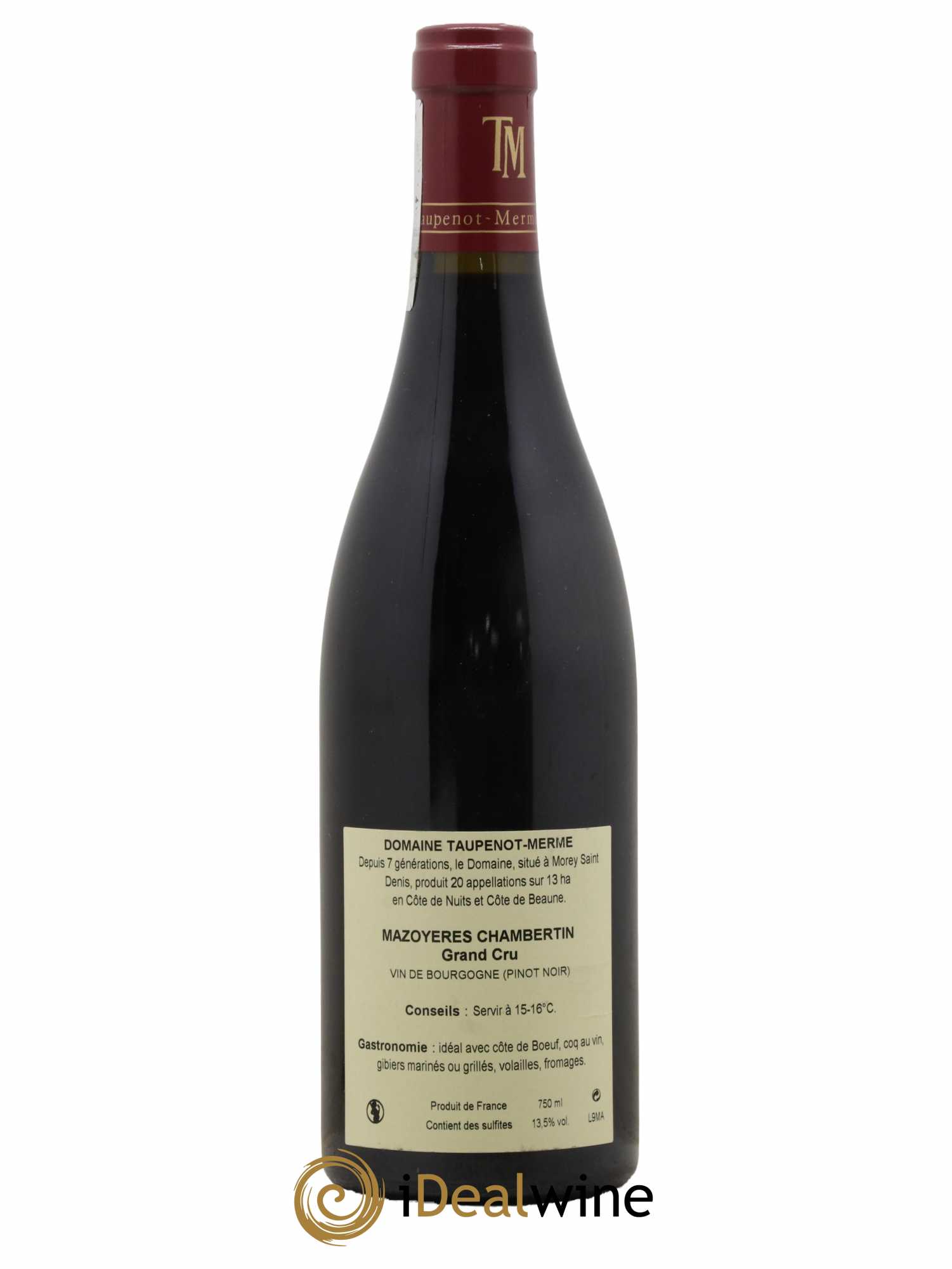 Mazoyères-Chambertin Grand Cru Taupenot-Merme 2009 - Lot de 1 bouteille - 1