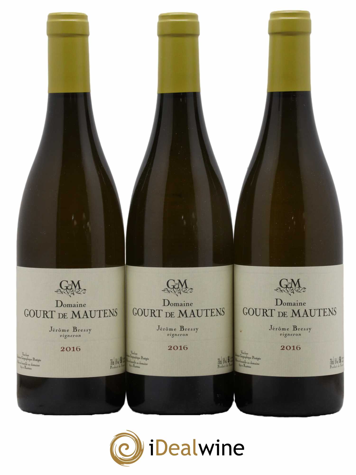 Vaucluse (Vin de Pays de Vaucluse) Domaine Gourt de Mautens - Jérôme Bressy 2016 - Lot de 3 bouteilles - 0