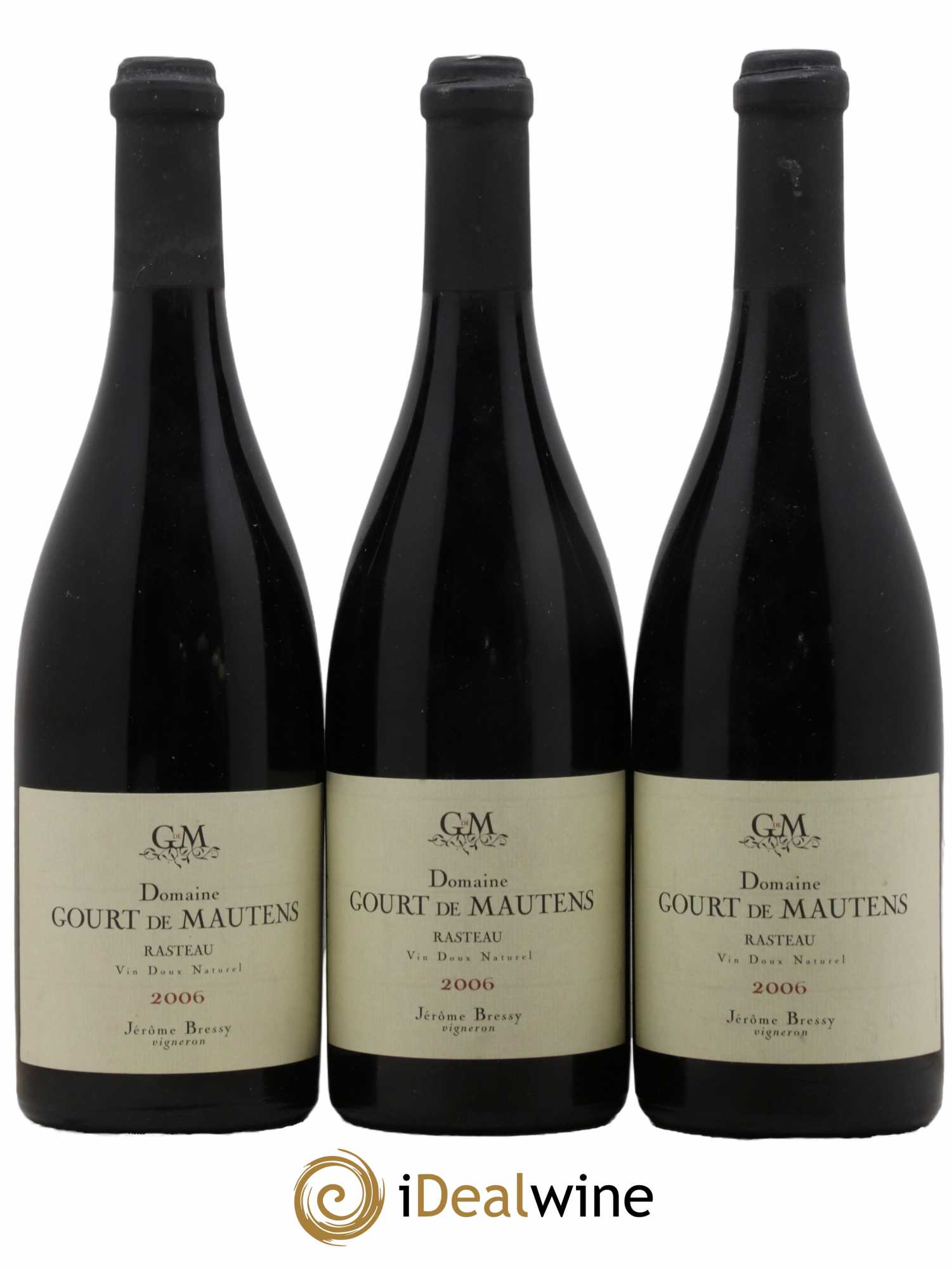 Rasteau Vin Doux Naturel Gourt de Mautens Jérôme Bressy 2006 - Lot de 3 bouteilles - 0