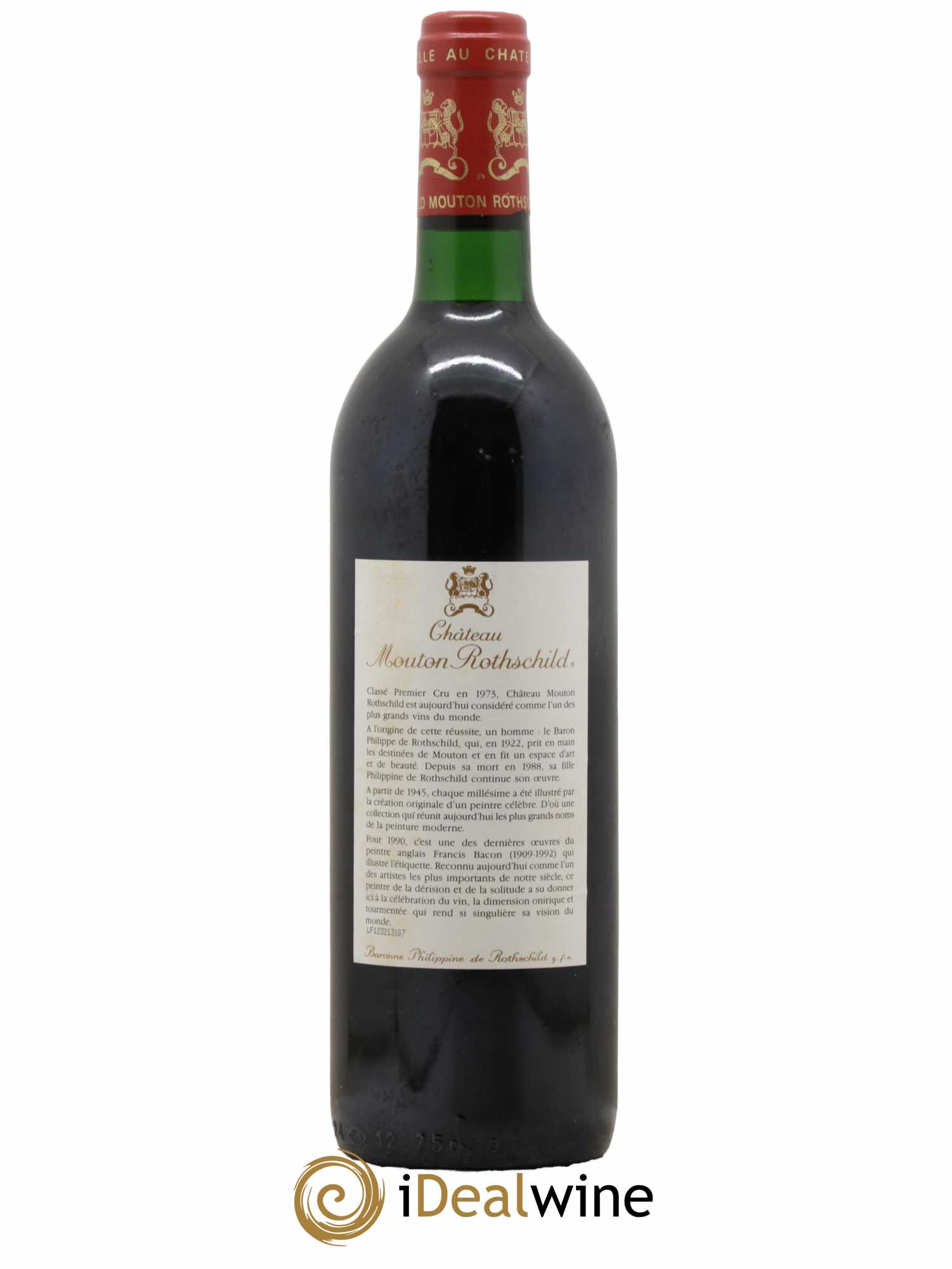 Château Mouton Rothschild 1er Grand Cru Classé 1990 - Lot de 1 bouteille - 1