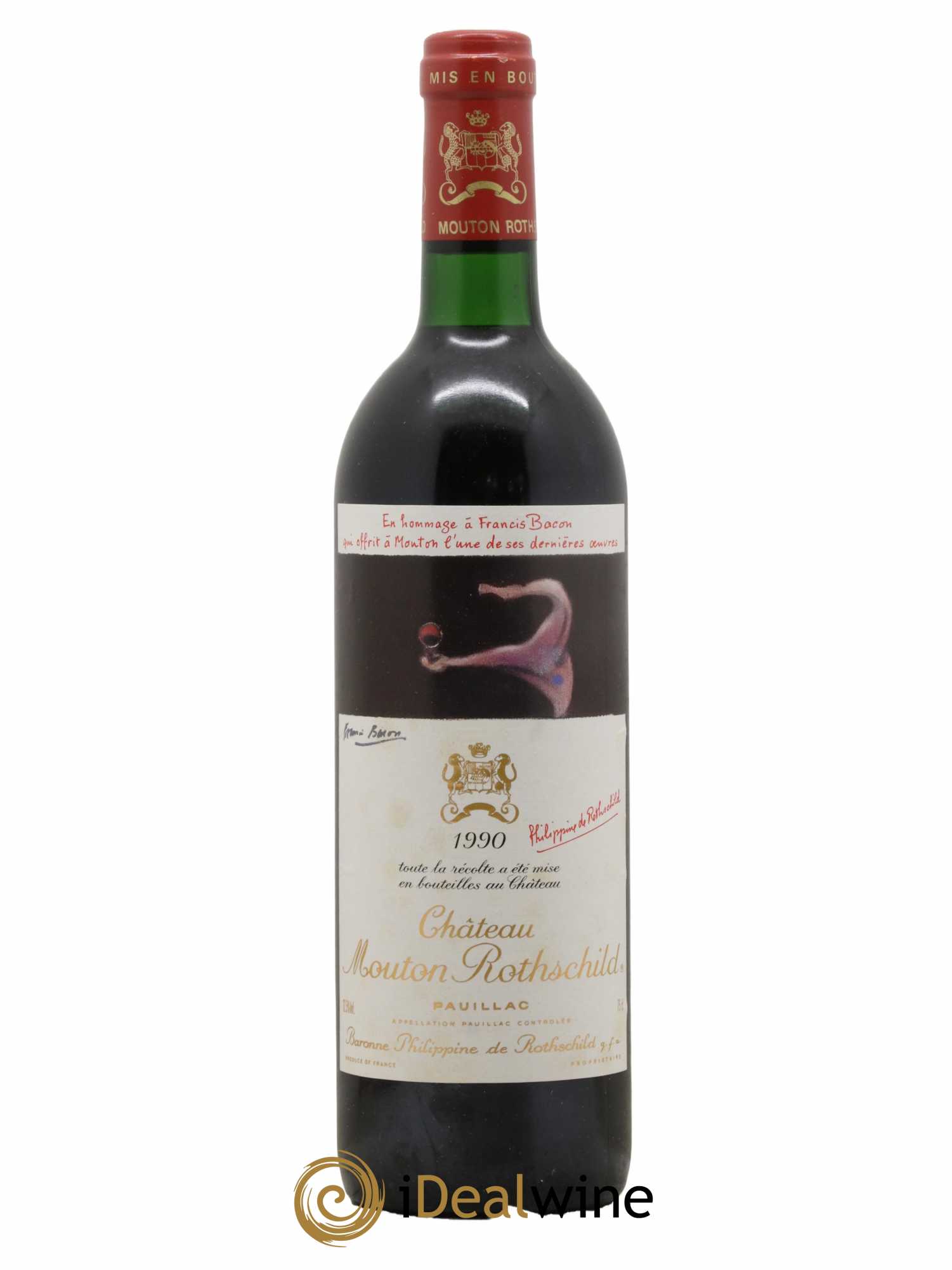Château Mouton Rothschild 1er Grand Cru Classé 1990 - Lot de 1 bouteille - 0
