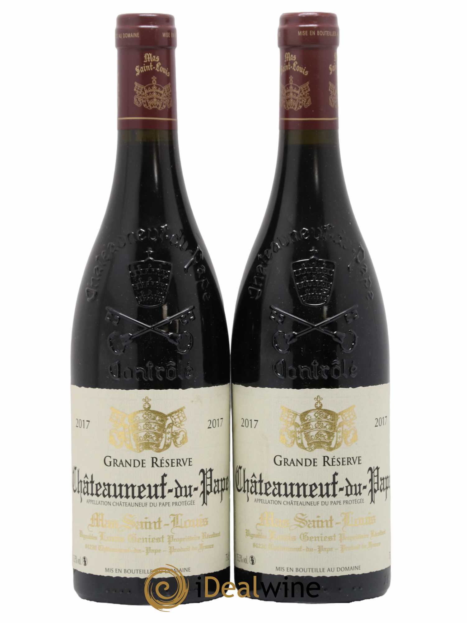 Châteauneuf-du-Pape Grande Réserve Mas Saint-Louis 2017 - Lot de 2 bouteilles - 0