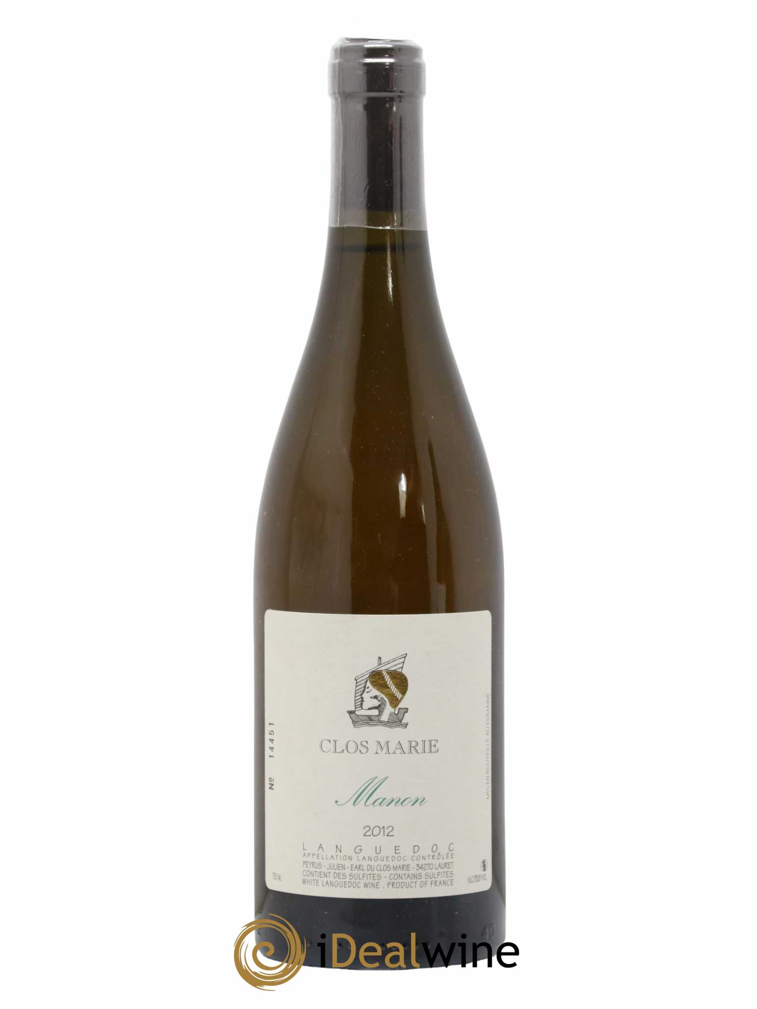 Languedoc Clos Marie Manon Christophe Peyrus et Françoise Julien 2012 - Lot de 1 bouteille - 0
