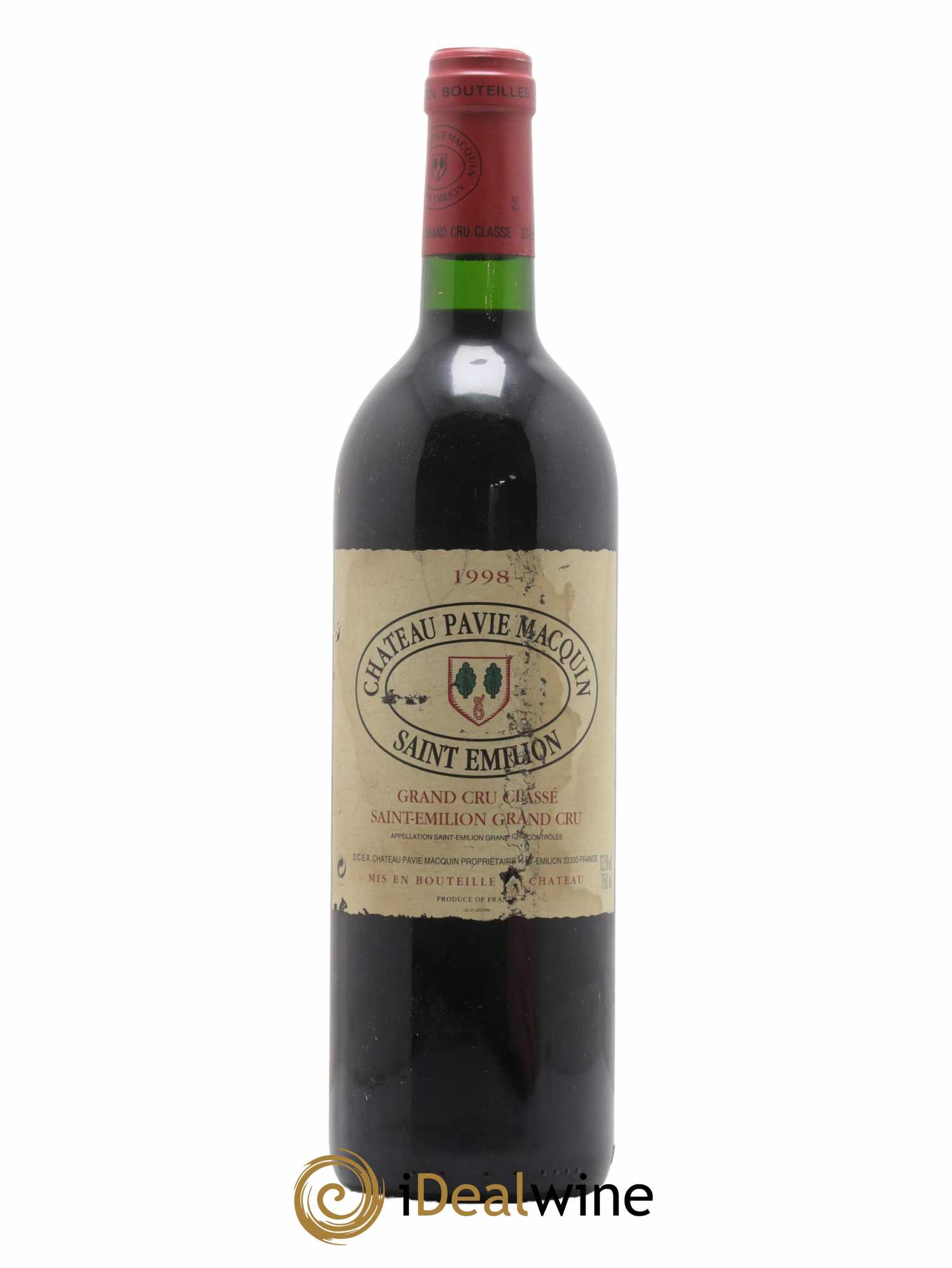 Château Pavie Macquin 1er Grand Cru Classé B 1998 - Lot de 1 bouteille - 0