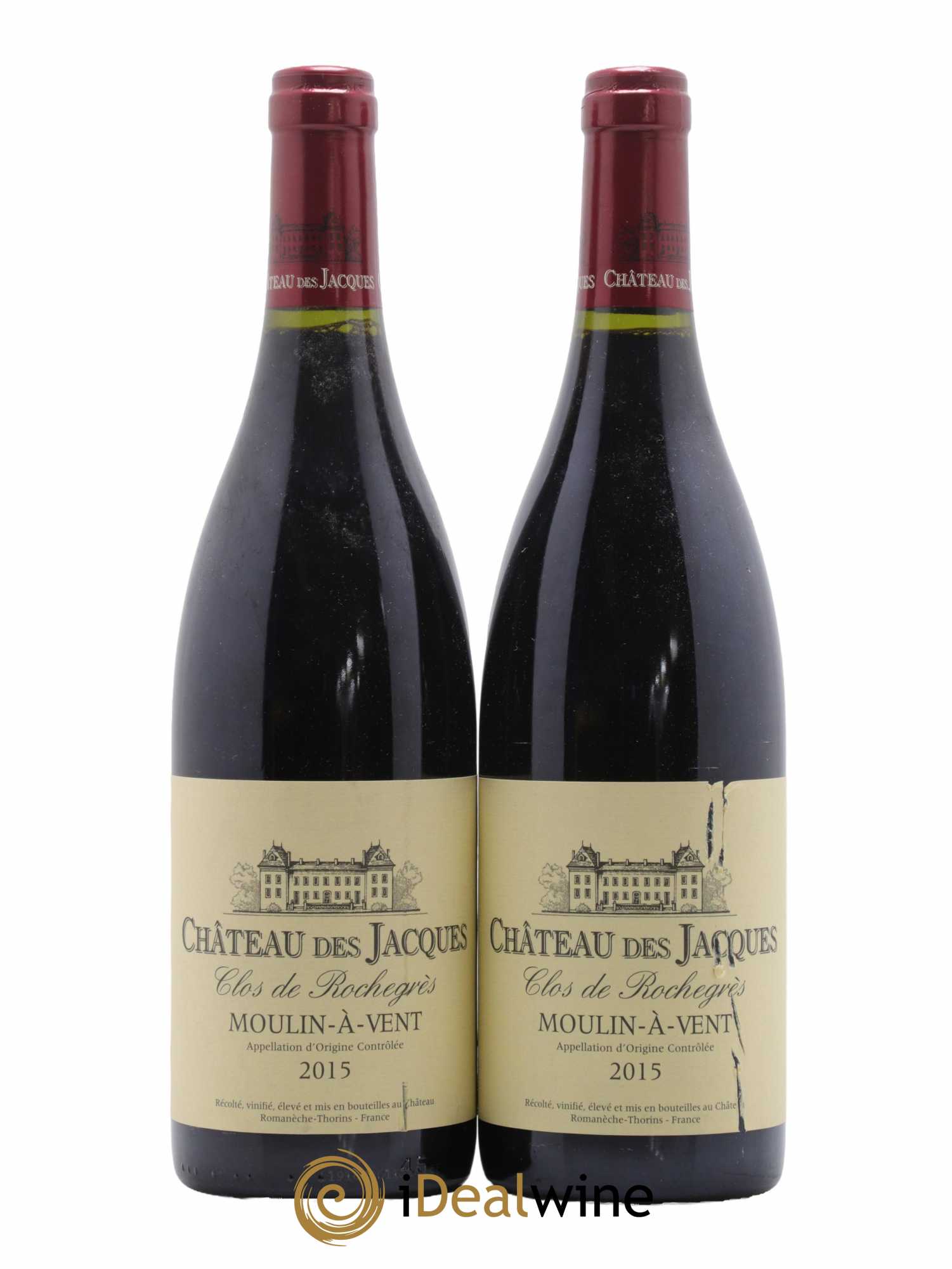 Moulin-à-Vent Clos de Rochegrès Château des Jacques 2015 - Lot de 2 bouteilles - 0
