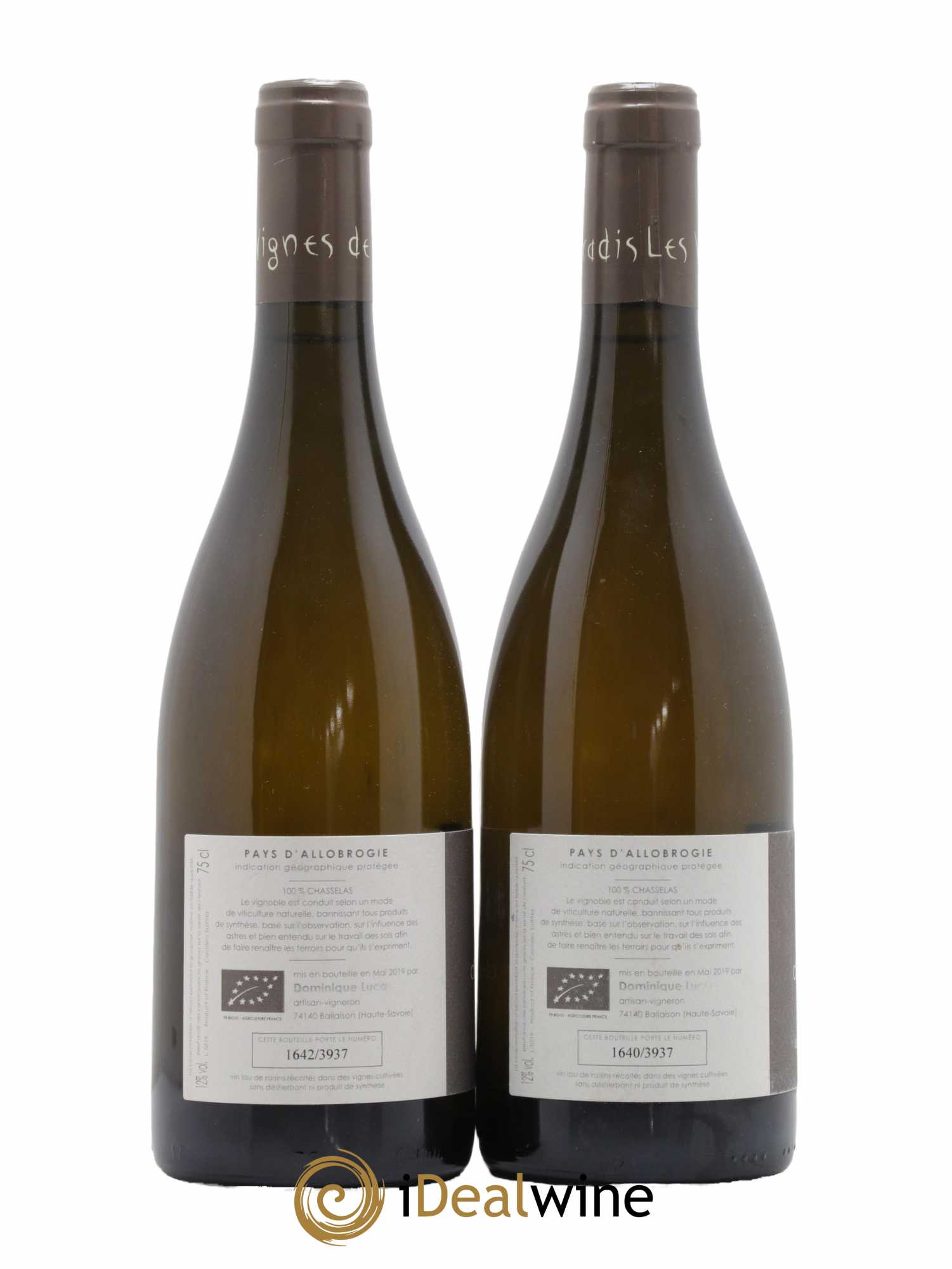 Vin des Allobroges Chasselas de Marin Dominique Lucas Vignes du Paradis 2018 - Lot de 2 bouteilles - 1