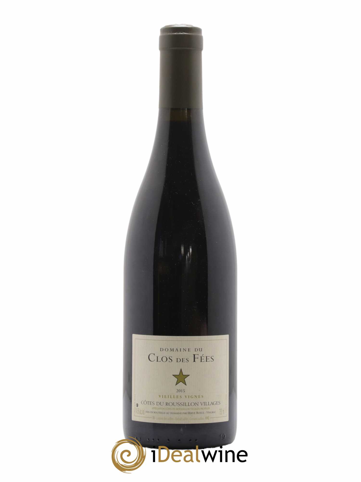 Côtes du Roussillon Villages Clos des Fées Vieilles vignes Hervé Bizeul 2015 - Lot de 1 bouteille - 0
