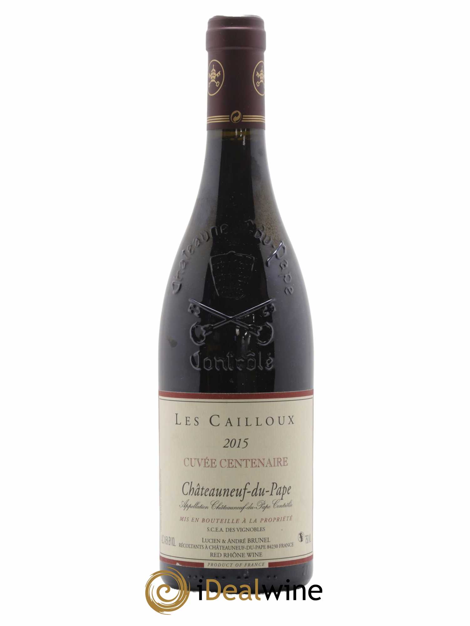 Châteauneuf-du-Pape Les Cailloux Cuvée Centenaire André Brunel 2015 - Lot de 1 bouteille - 0