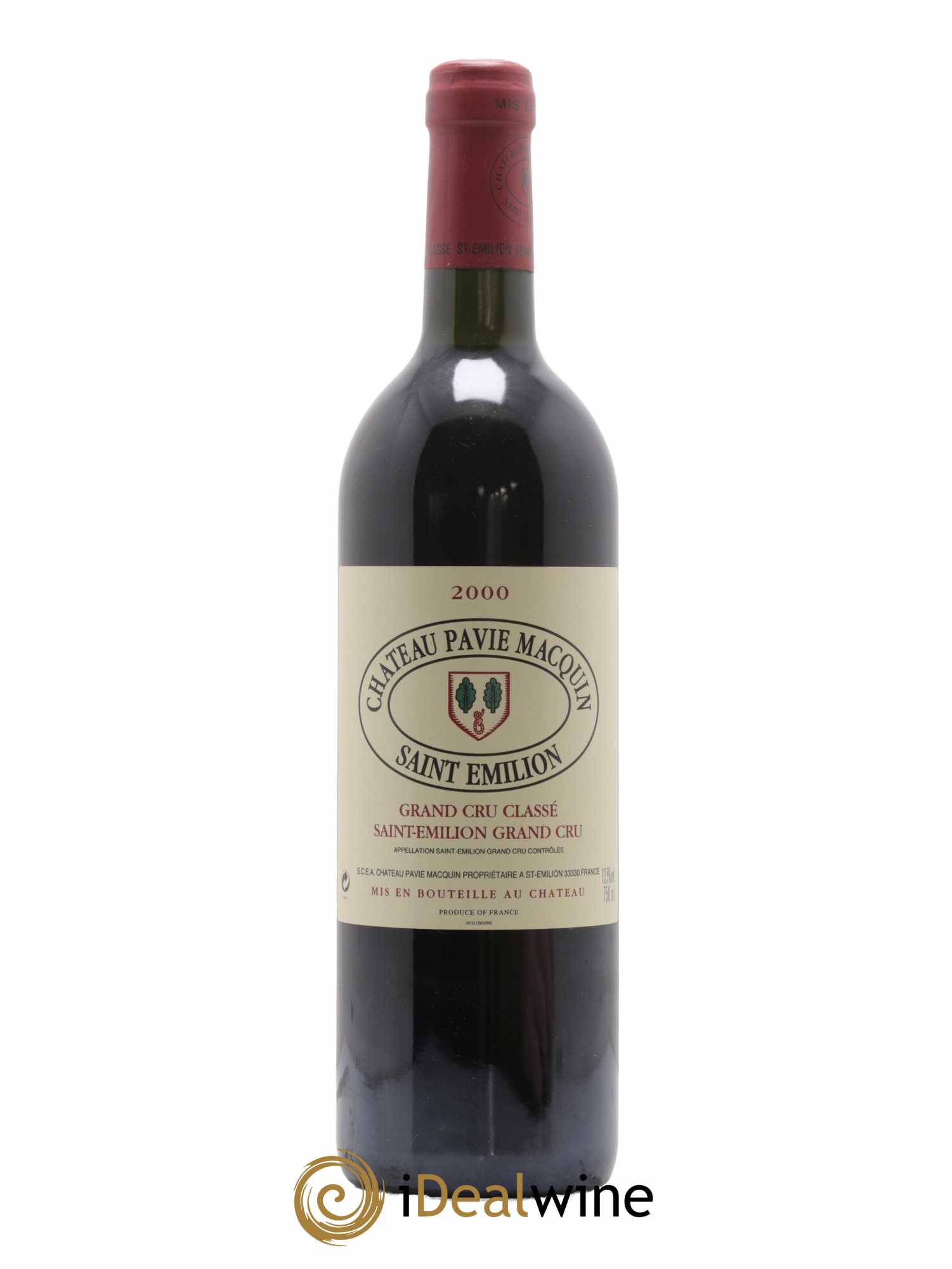 Château Pavie Macquin 1er Grand Cru Classé B 2000 - Lot de 1 bouteille - 0