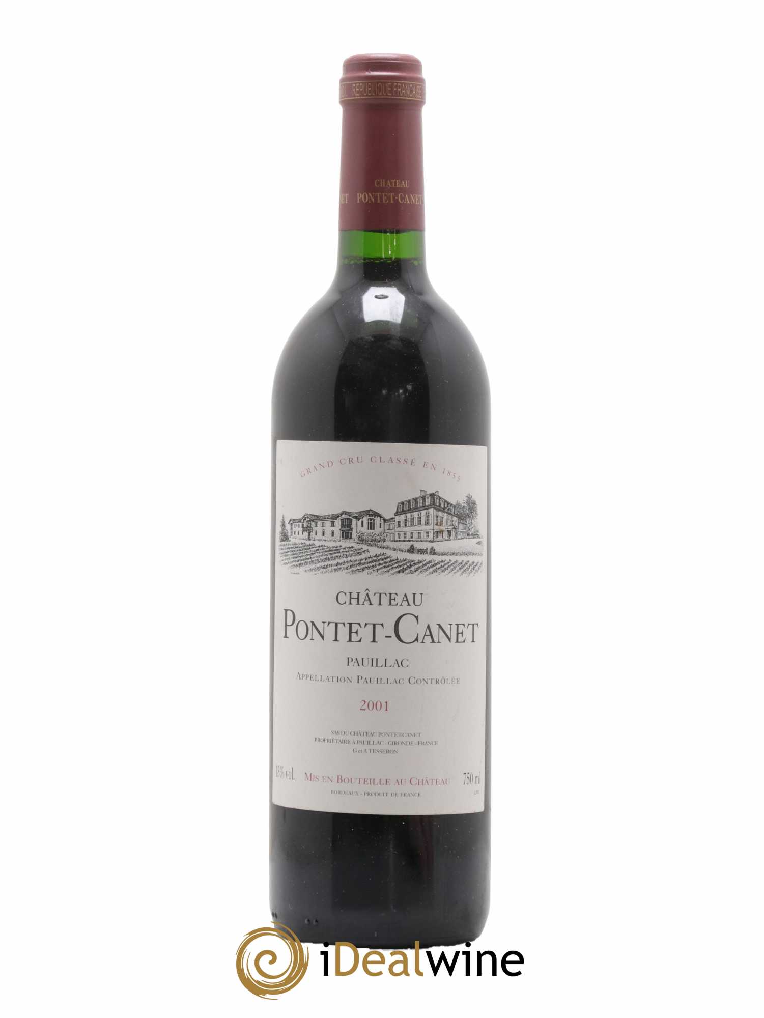 Château Pontet Canet 5ème Grand Cru Classé 2001 - Lot de 1 bouteille - 0