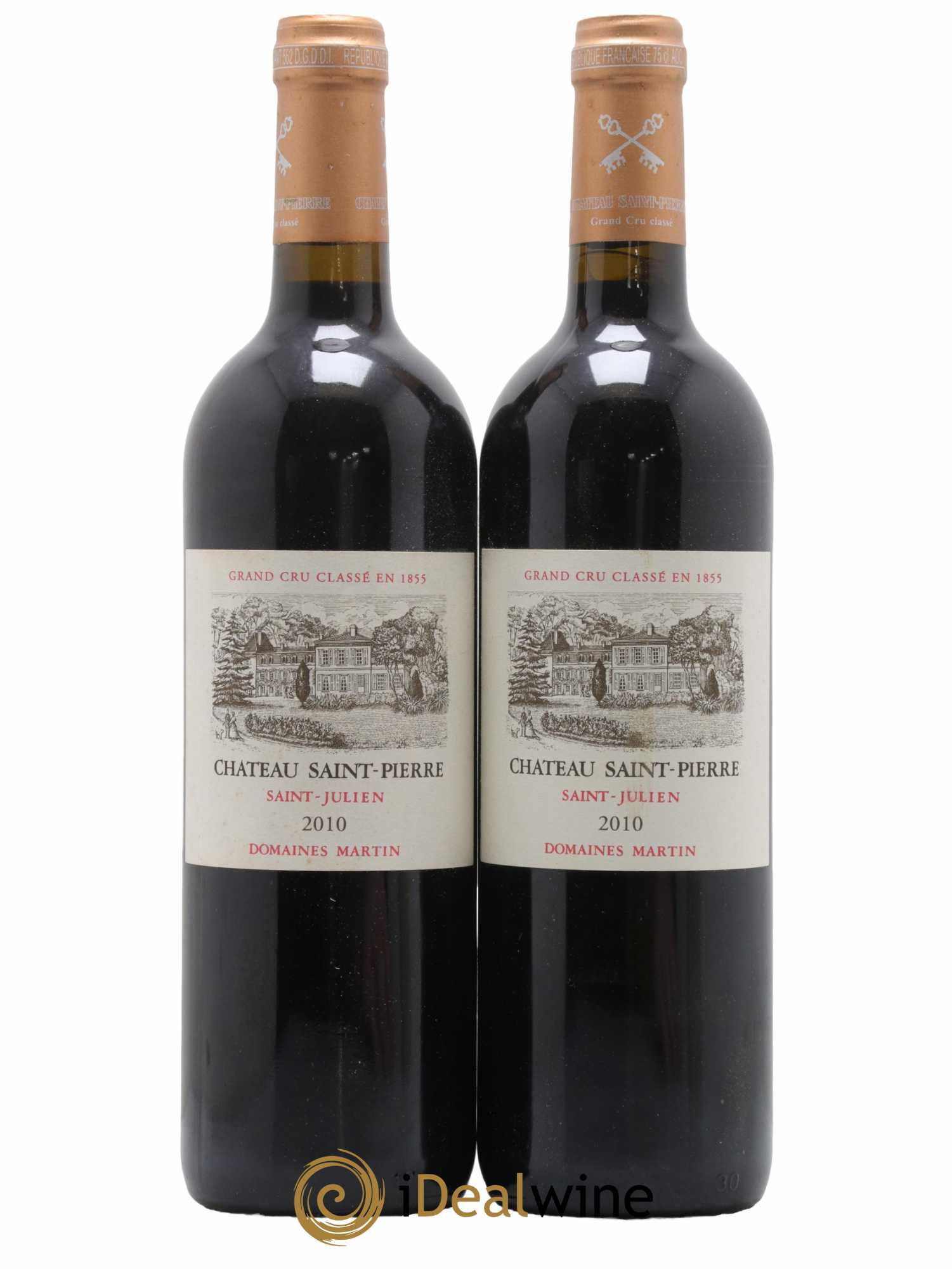 Château Saint-Pierre 4ème Grand Cru Classé 2010 - Lot de 2 bouteilles - 0