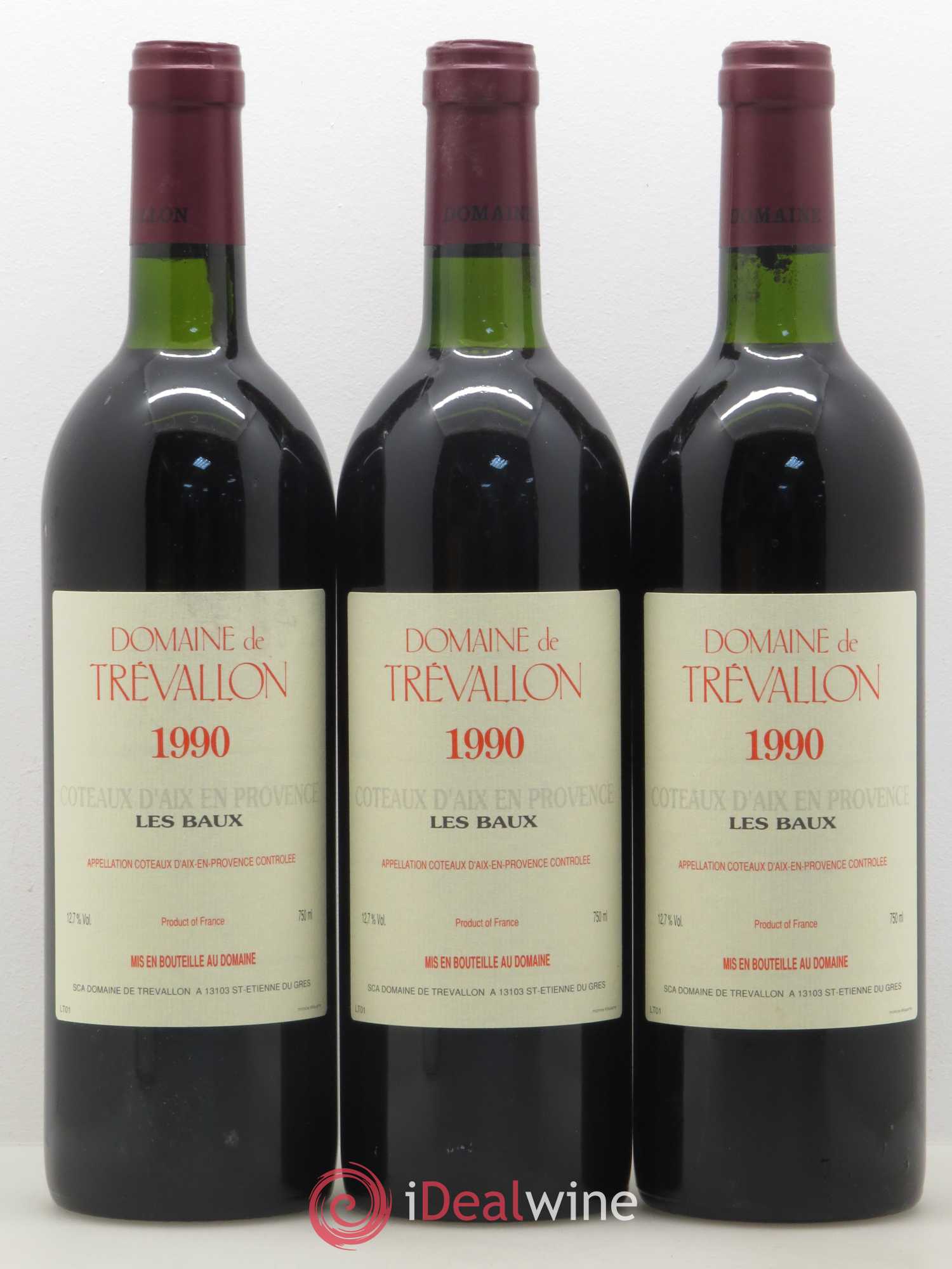Coteaux d'Aix-en-Provence Trévallon (Domaine de) Eloi Dürrbach 1990 - Lot de 11 bouteilles - 1