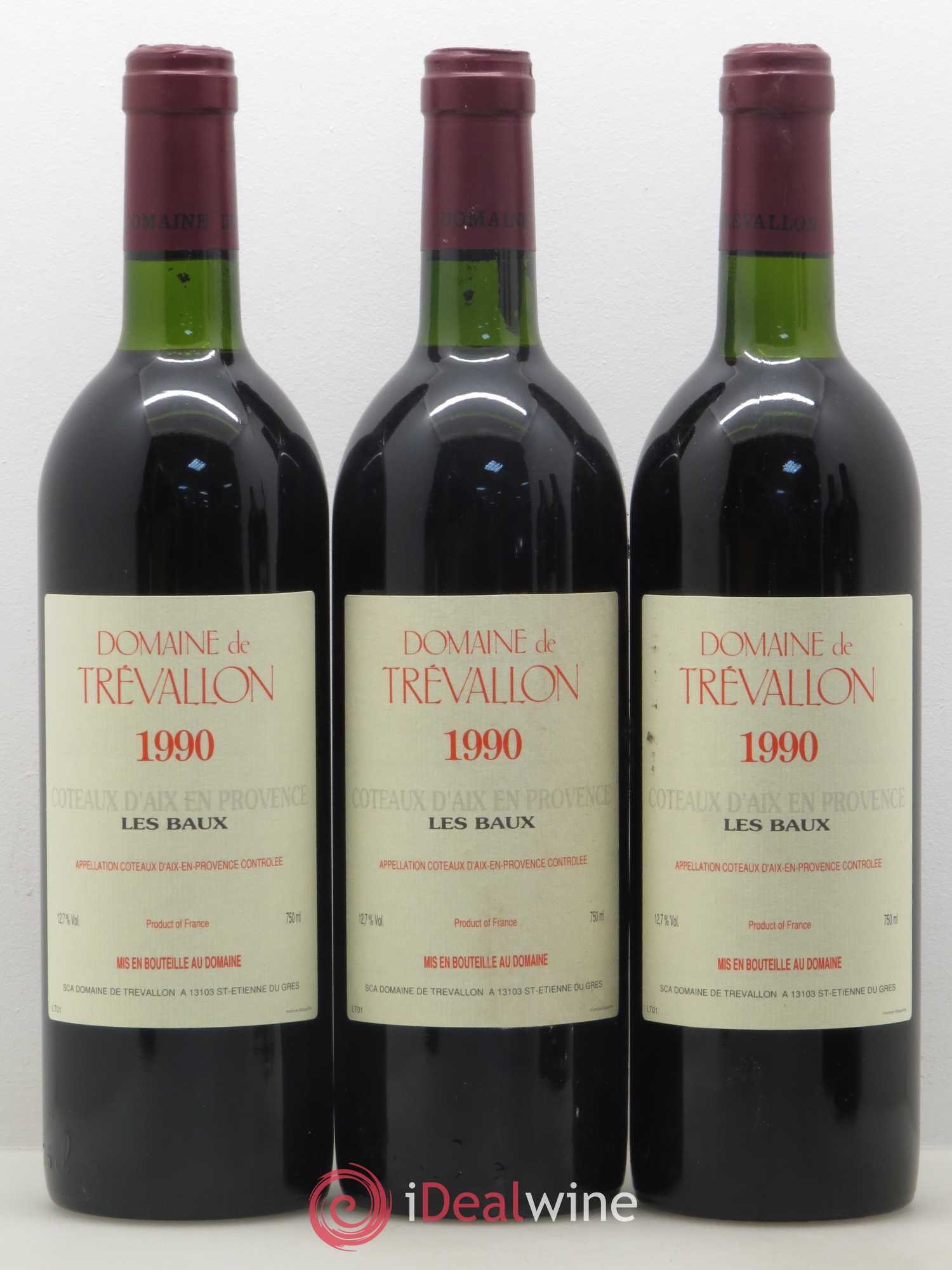 Coteaux d'Aix-en-Provence Trévallon (Domaine de) Eloi Dürrbach 1990 - Lot de 11 bouteilles - 2