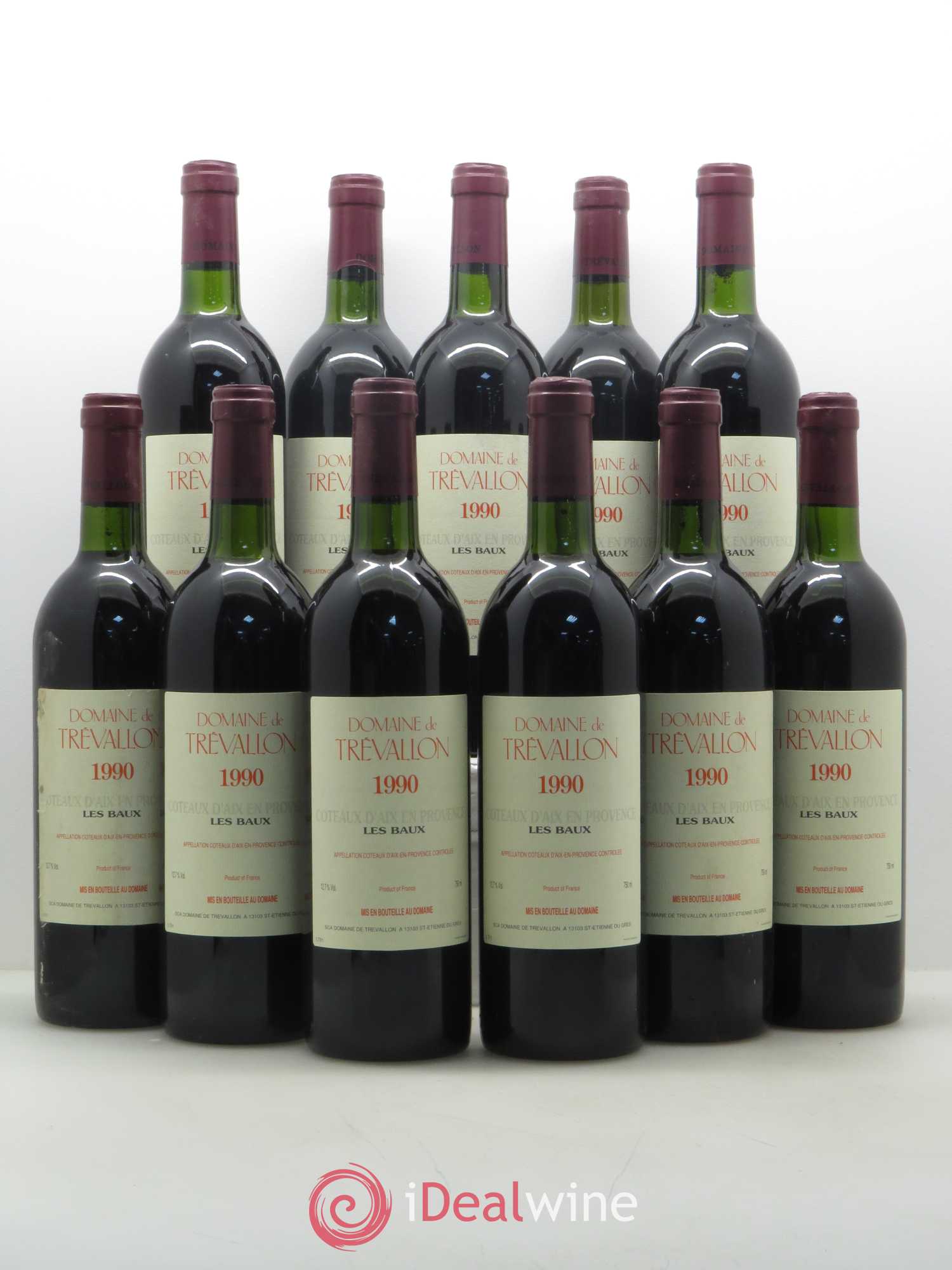Coteaux d'Aix-en-Provence Trévallon (Domaine de) Eloi Dürrbach 1990 - Lot de 11 bouteilles - 0