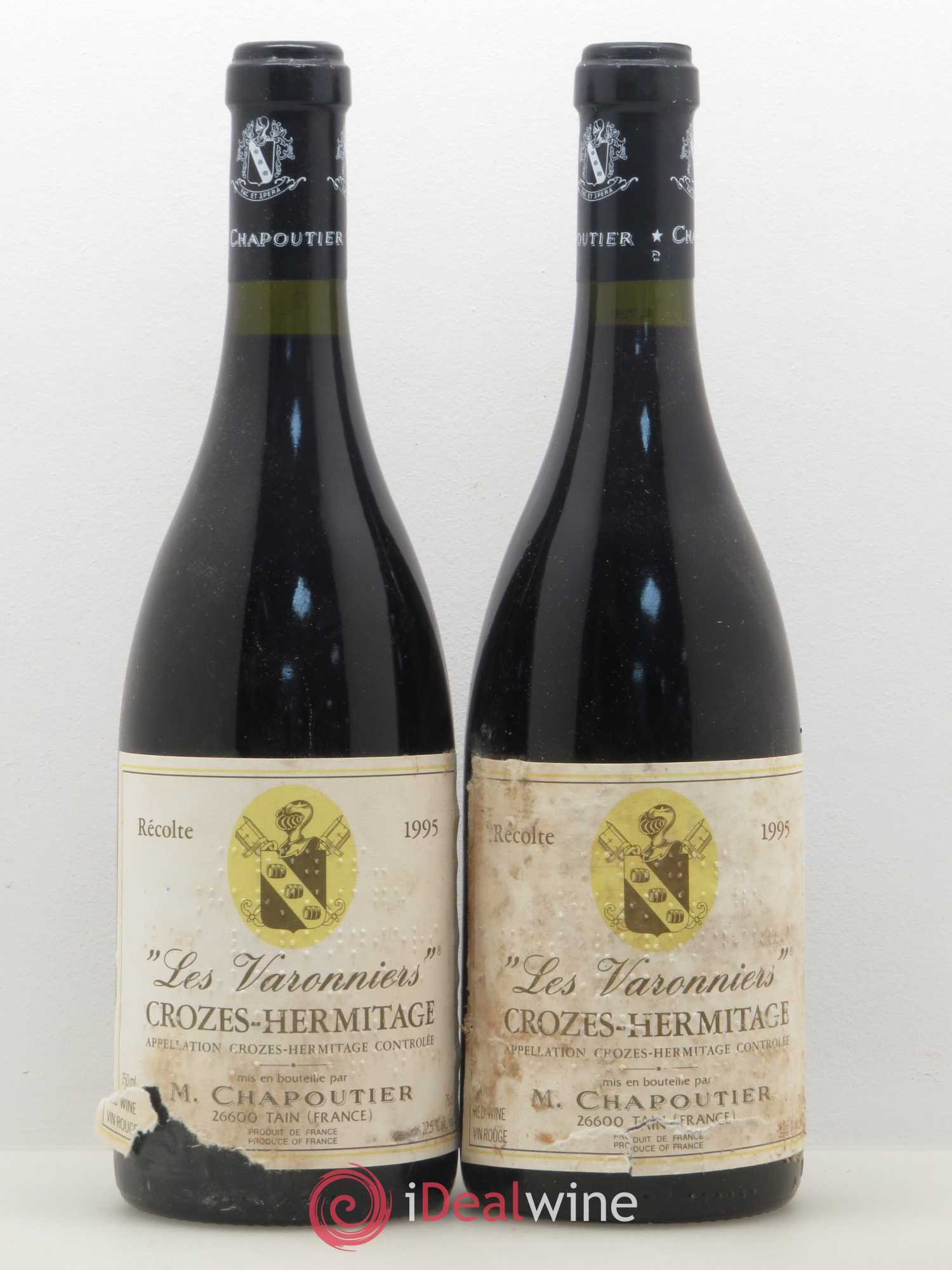 Crozes-Hermitage Les Varonniers Chapoutier 1995 - Lot de 2 bouteilles - 0