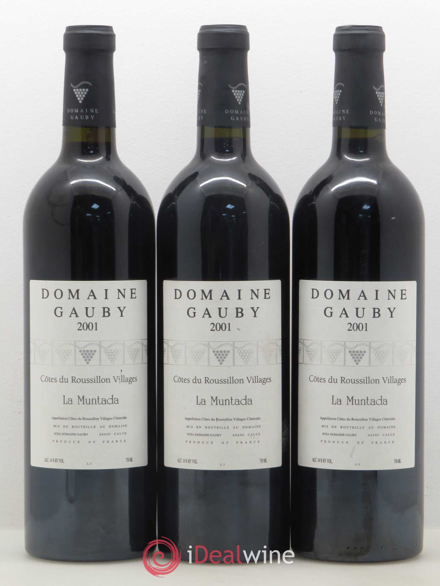 Côtes Catalanes (anciennement Côtes du Roussillon Villages) La Muntada Gauby (Domaine) 2001 - Lot de 3 bouteilles - 0