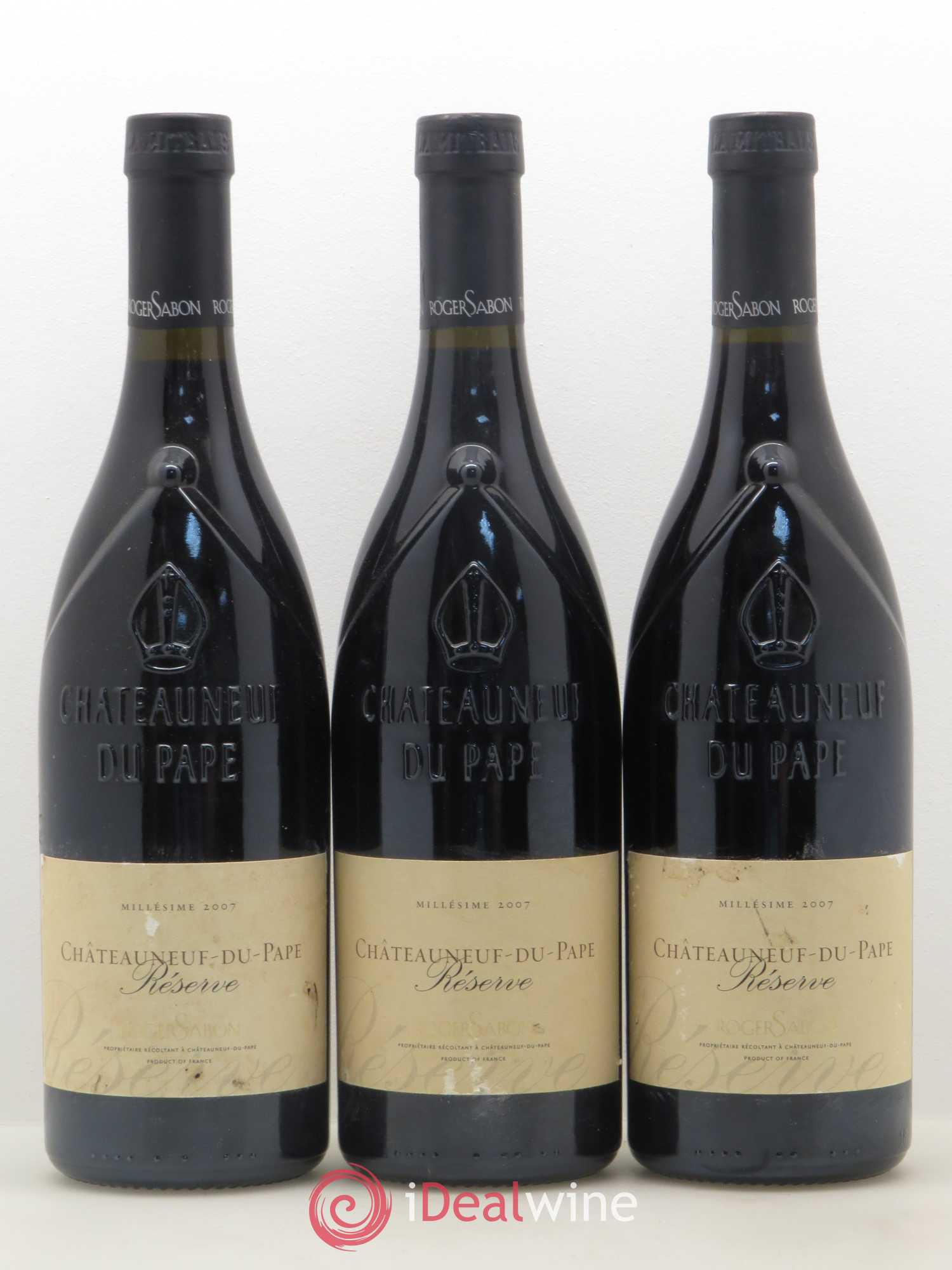 Châteauneuf-du-Pape Roger Sabon Réserve 2007 - Lot de 3 bouteilles - 0