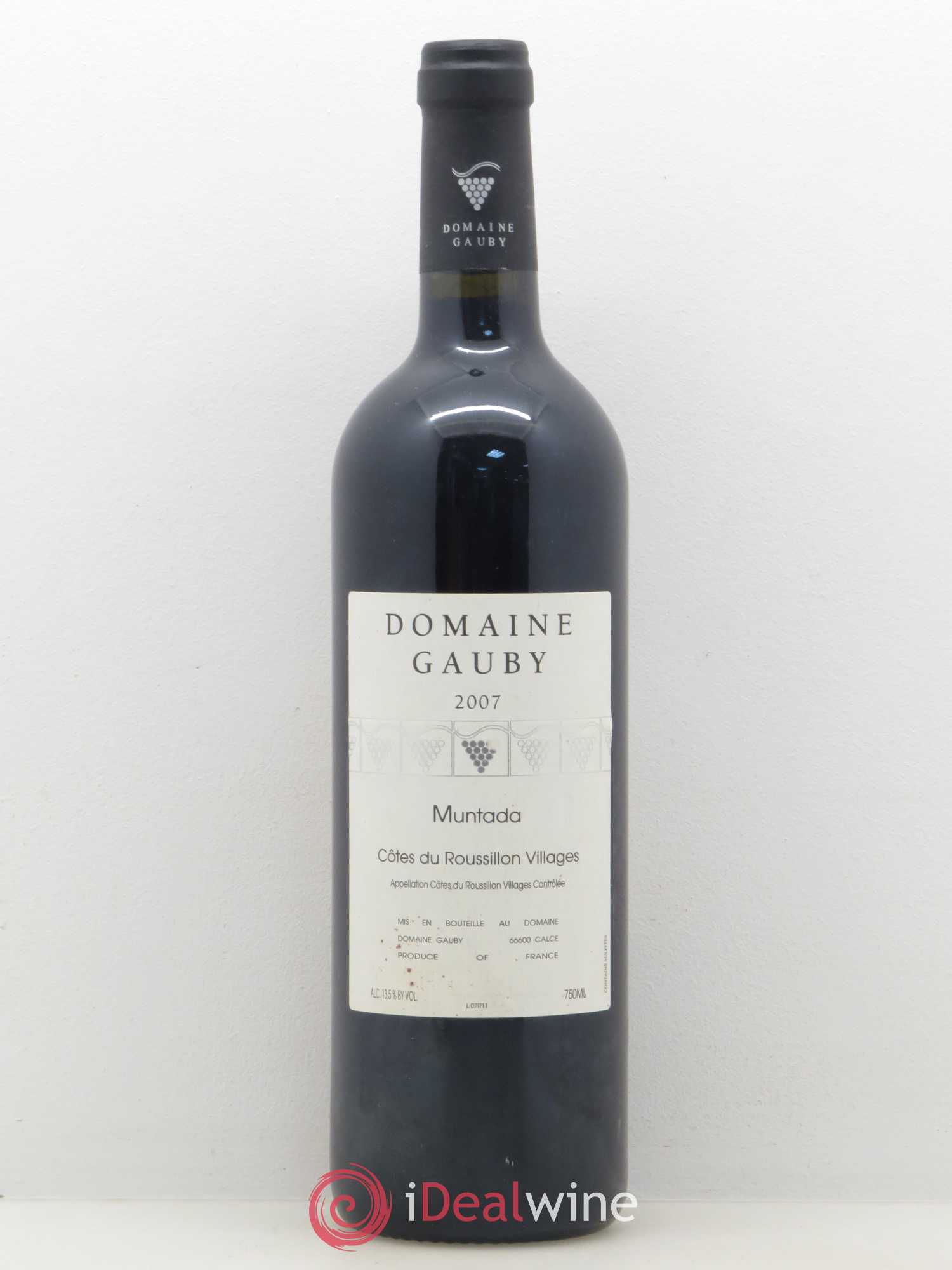 Côtes Catalanes (anciennement Côtes du Roussillon Villages) La Muntada Gauby (Domaine) 2007 - Lot de 1 bouteille - 0