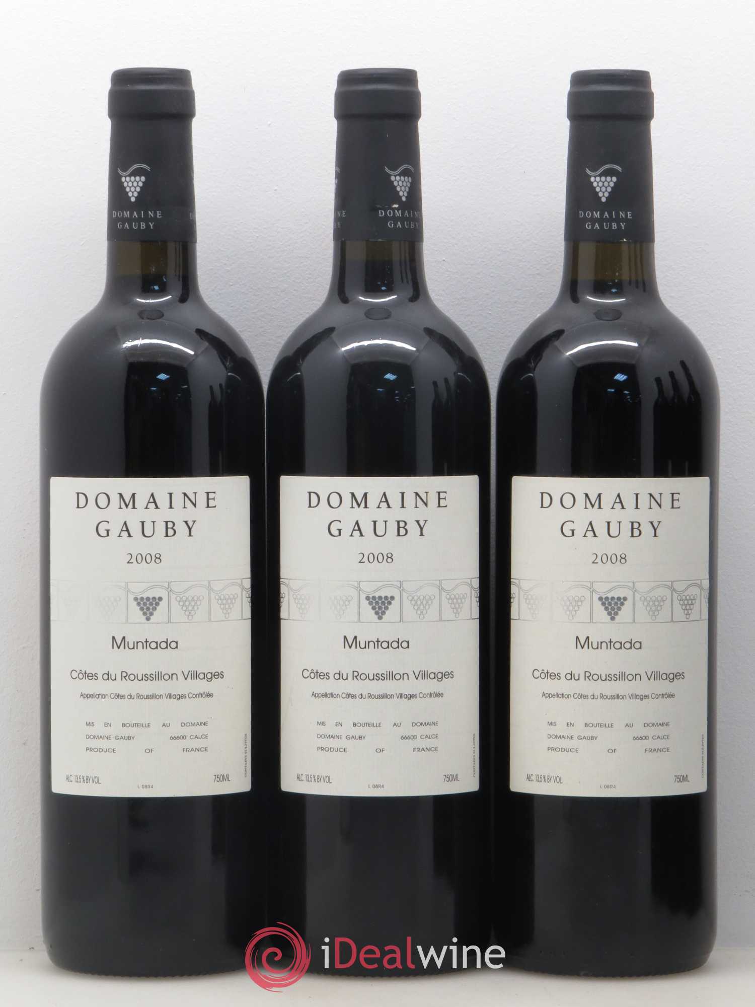 Côtes Catalanes (anciennement Côtes du Roussillon Villages) La Muntada Gauby (Domaine) 2008 - Lot de 6 bouteilles - 1