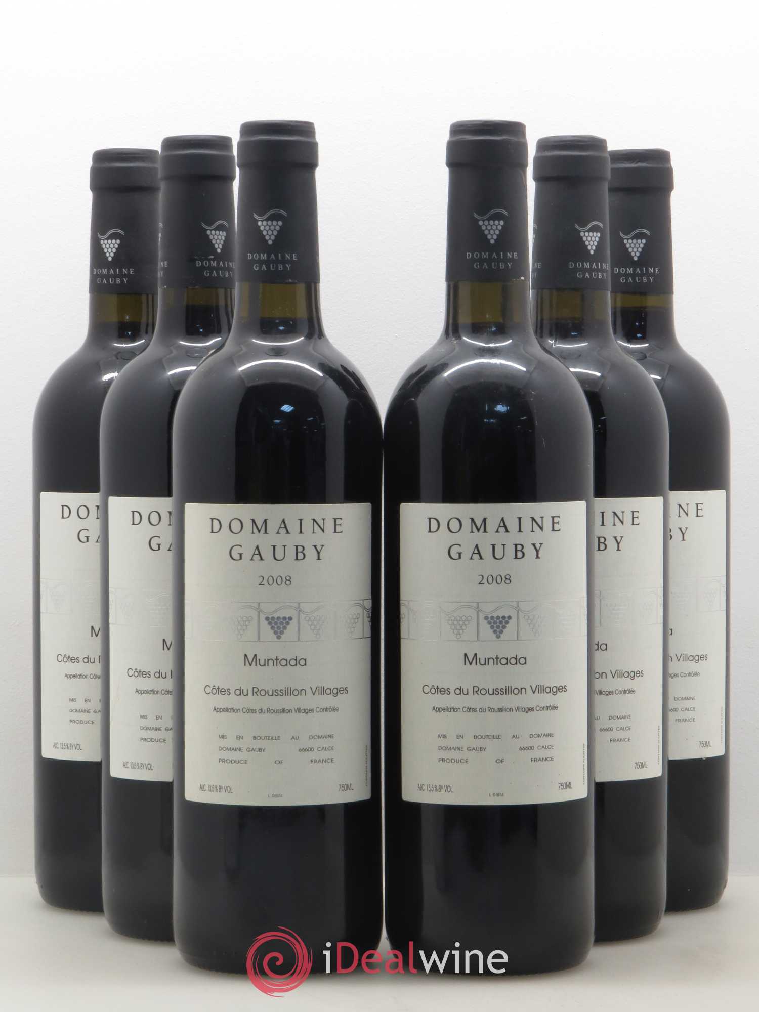 Côtes Catalanes (anciennement Côtes du Roussillon Villages) La Muntada Gauby (Domaine) 2008 - Lot de 6 bouteilles - 0