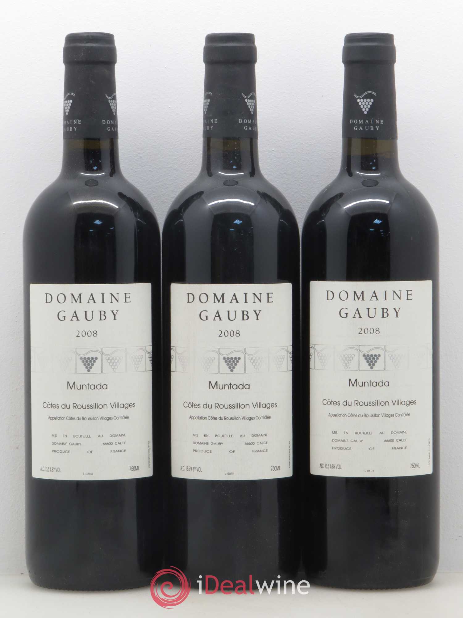 Côtes Catalanes (anciennement Côtes du Roussillon Villages) La Muntada Gauby (Domaine) 2008 - Lot de 3 bouteilles - 0