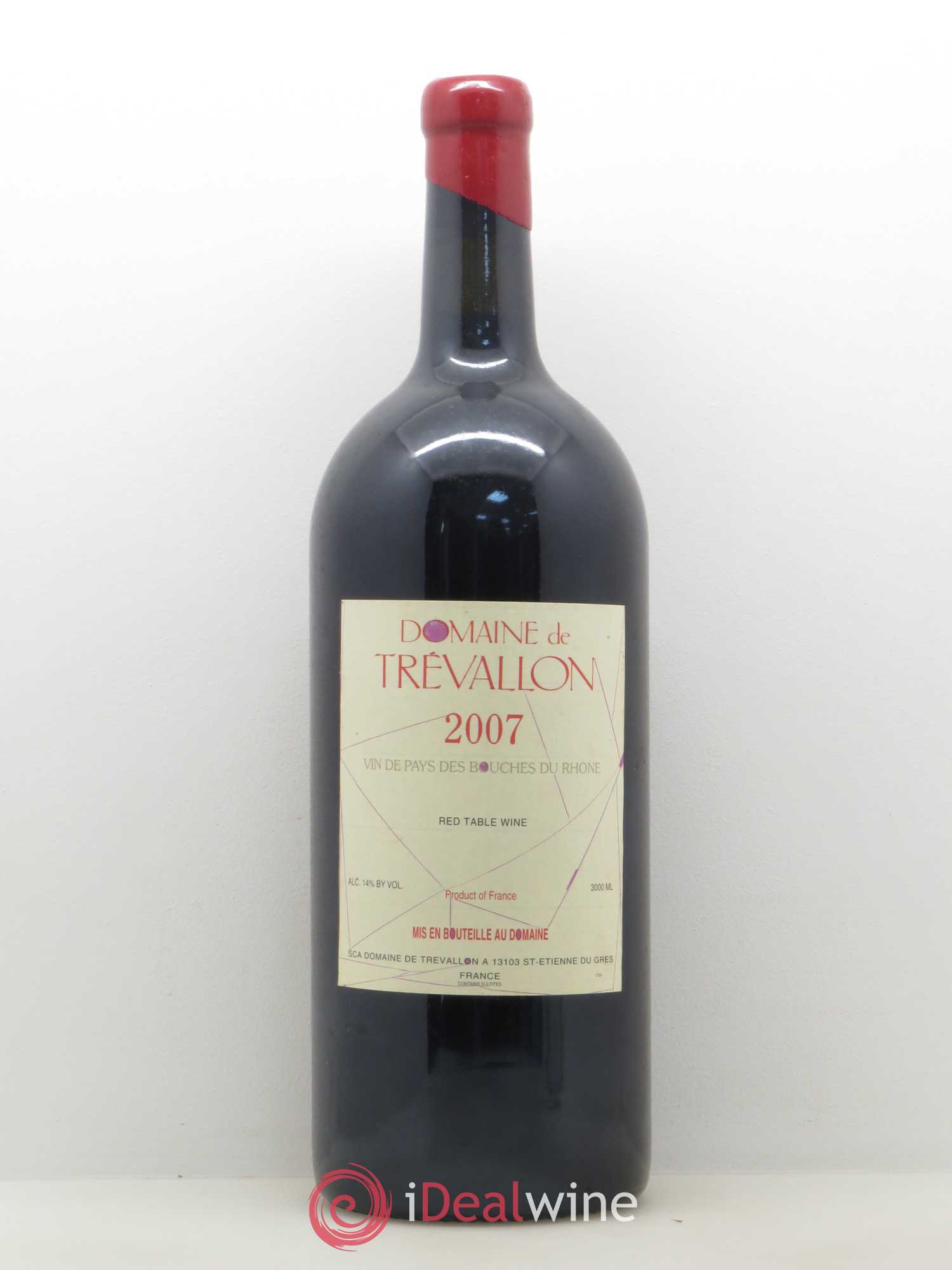 VDP Bouches du Rhône Trévallon (Domaine de) Eloi Dürrbach 2007 - Lot de 1 double magnum - 0