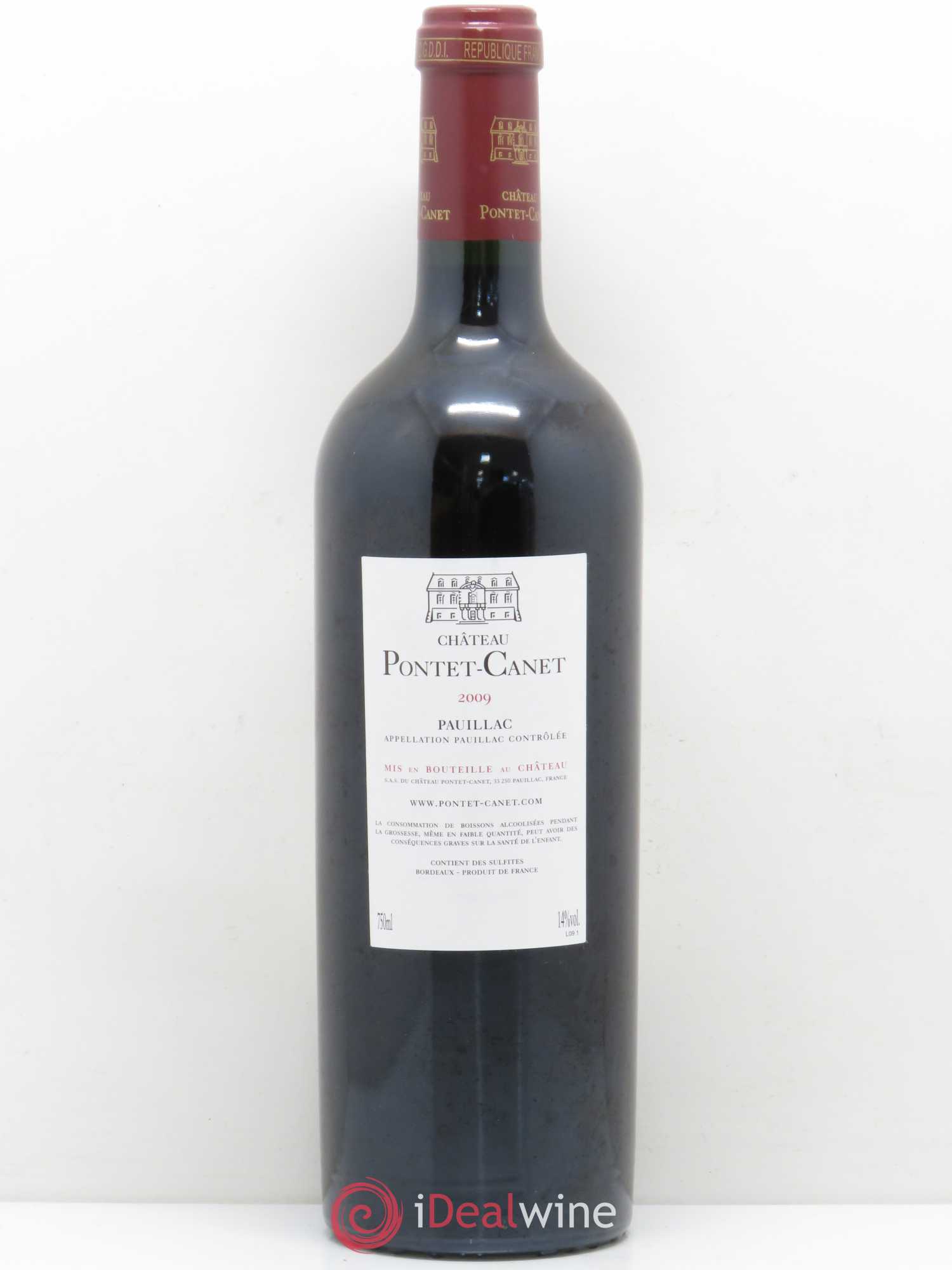 Château Pontet Canet 5ème Grand Cru Classé 2009 - Lot de 1 bouteille - 1