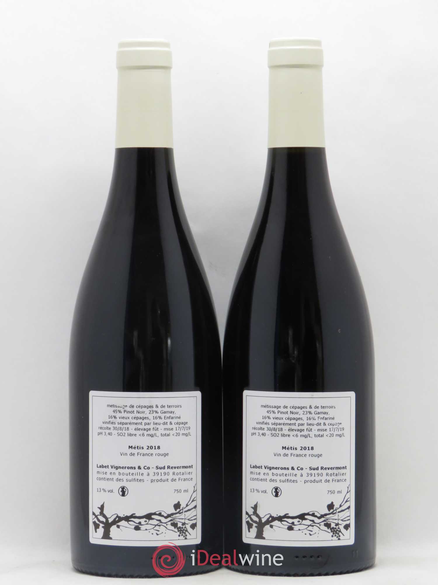 Vin de France Métis Romain - Julien - Charline Labet 2018 - Lot de 2 bouteilles - 1