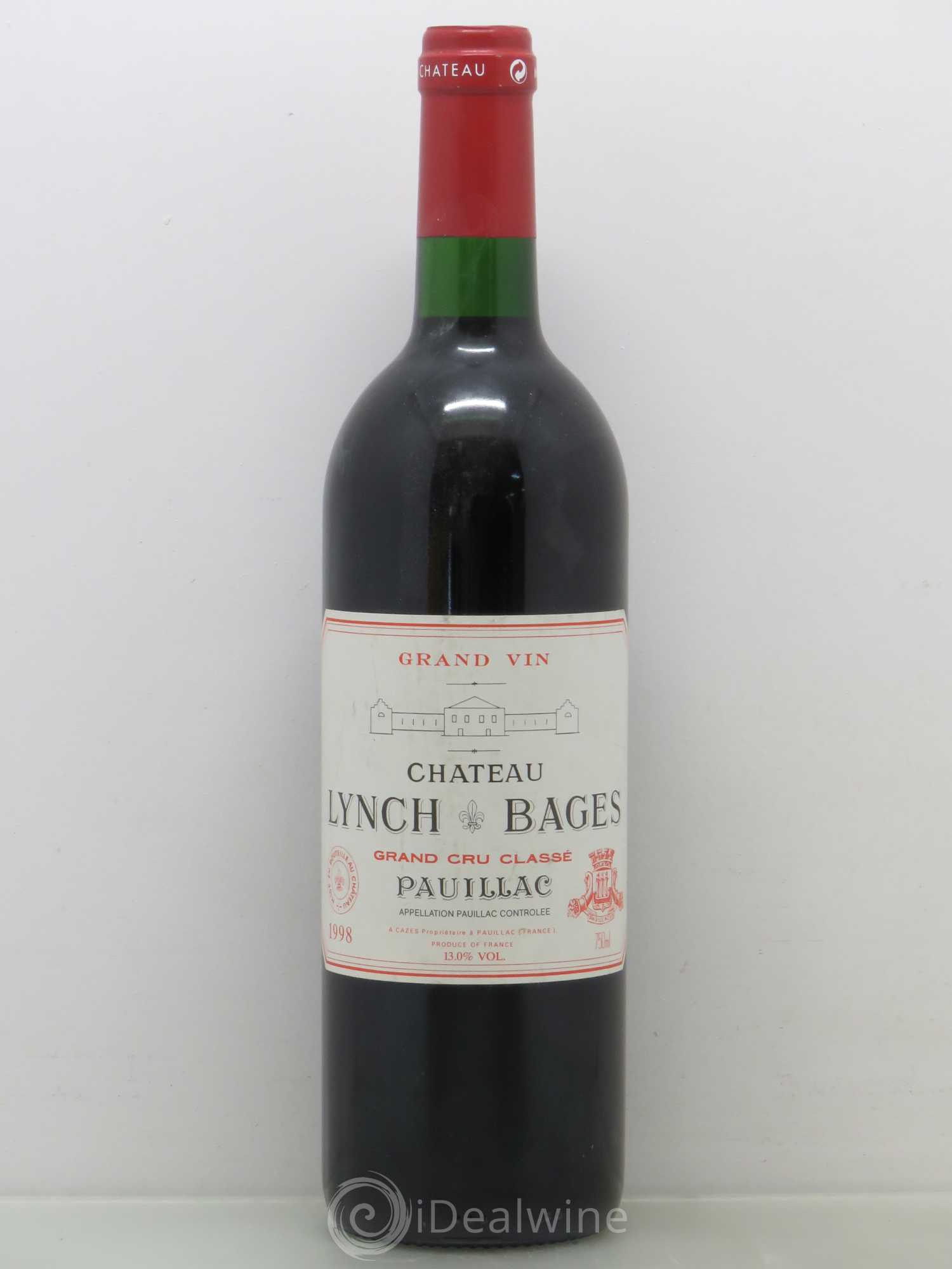 Château Lynch Bages 5ème Grand Cru Classé 1998 - Lot de 1 bouteille - 0