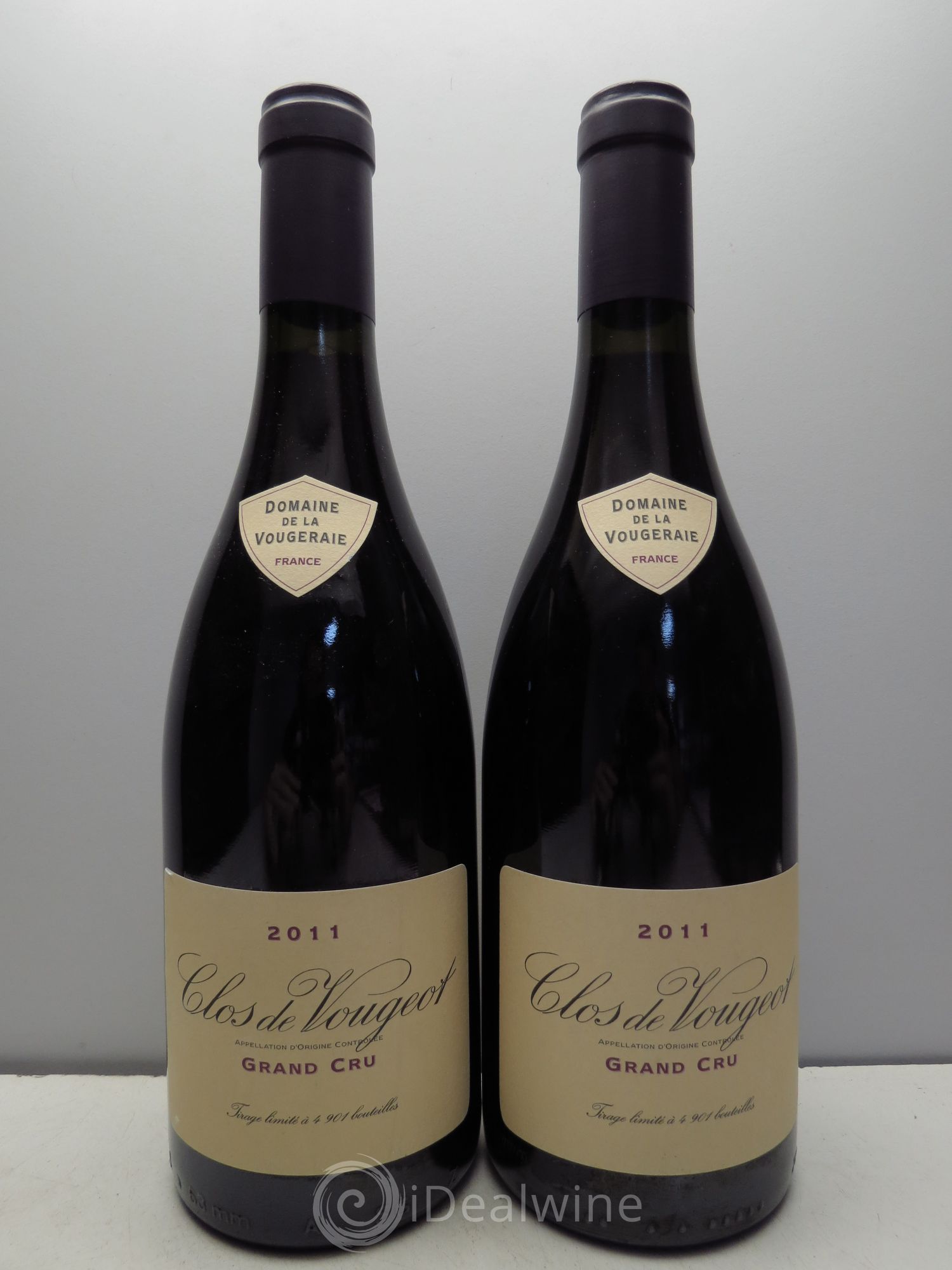 Clos de Vougeot Grand Cru Domaine de la Vougeraie 2011 - Posten von 2 Flaschen - 0