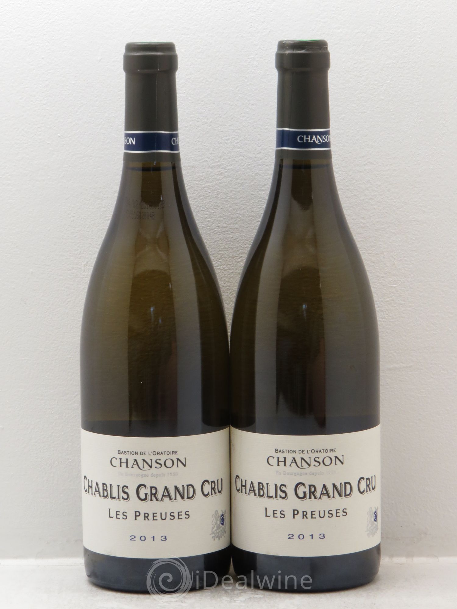 Chablis Grand Cru Bastion de l'Oratoire Domaine Chanson 2013 - Posten von 2 Flaschen - 0