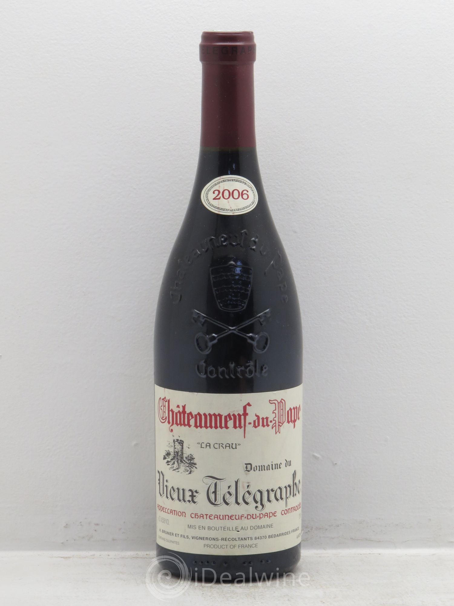 Châteauneuf-du-Pape Vieux Télégraphe (Domaine du) Vignobles Brunier 2006 - Lot de 1 bouteille - 0