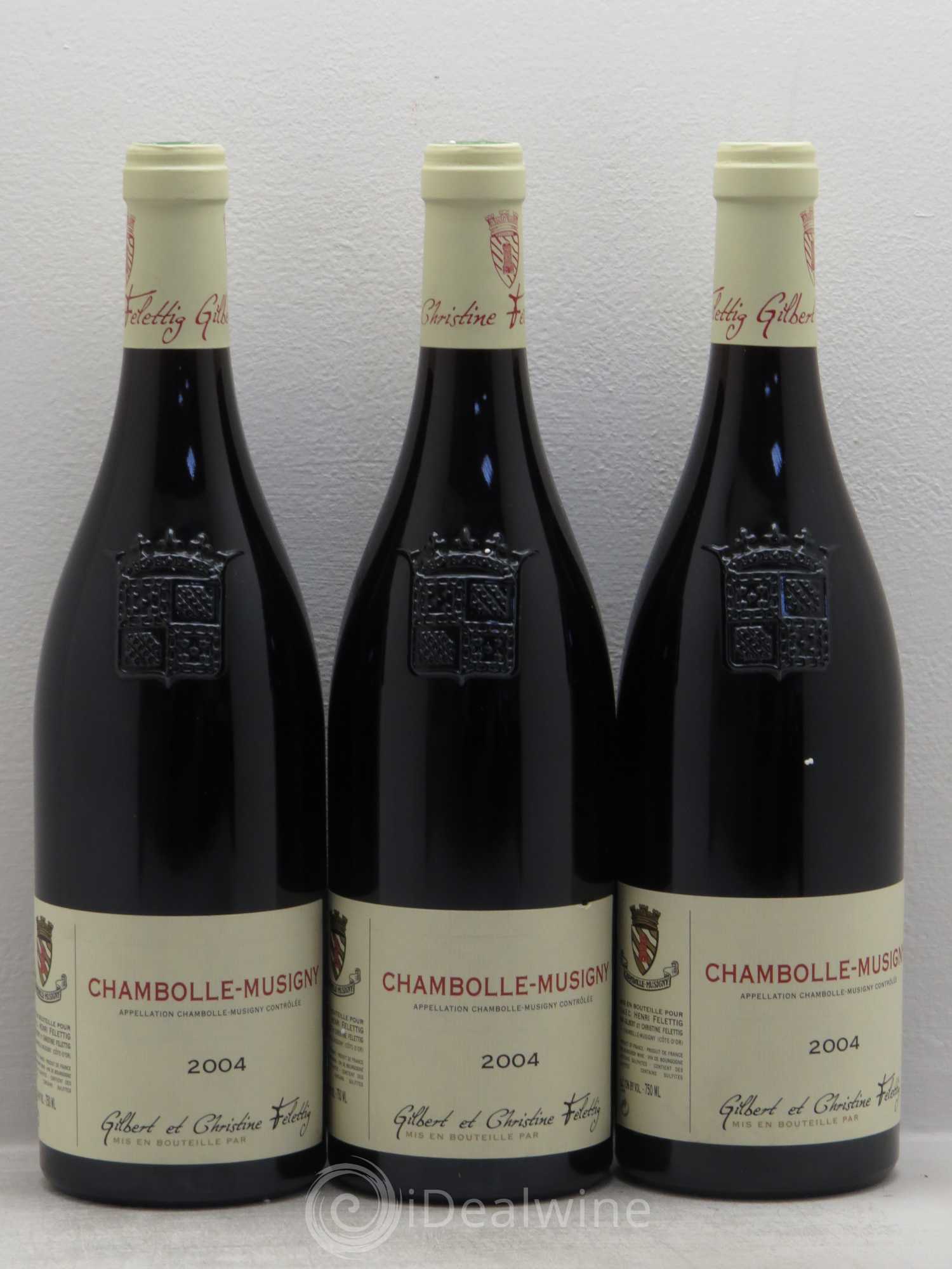 Chambolle-Musigny Domaine Felletig 2004 - Lot de 3 bouteilles - 0